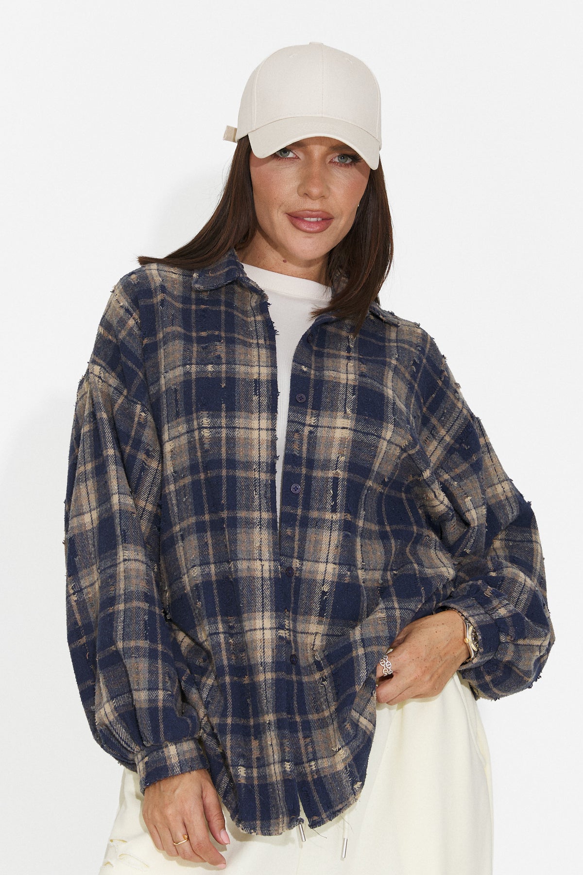 Camicia casual da donna blu navy Jasara Bogas