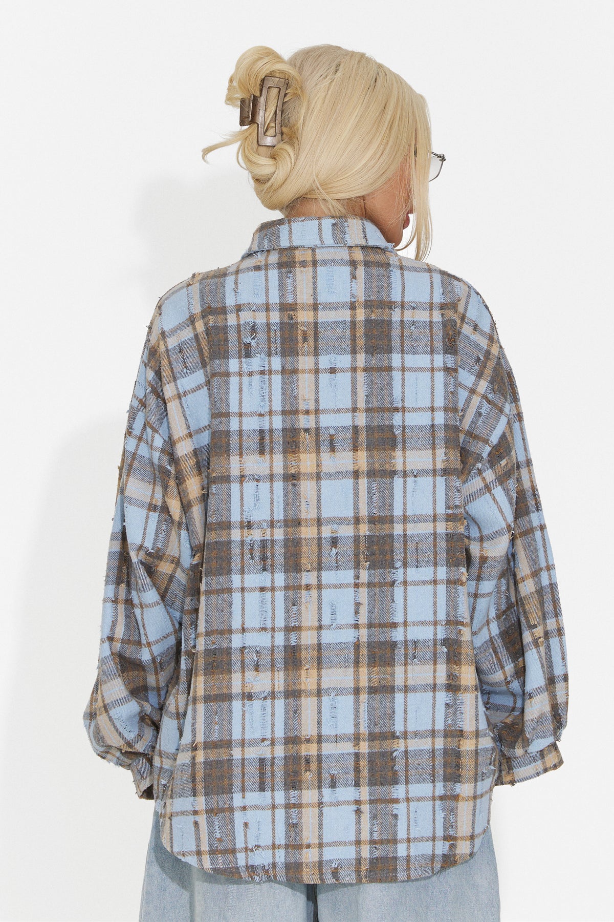 Camicia da donna casual azzurra Jasara Bogas