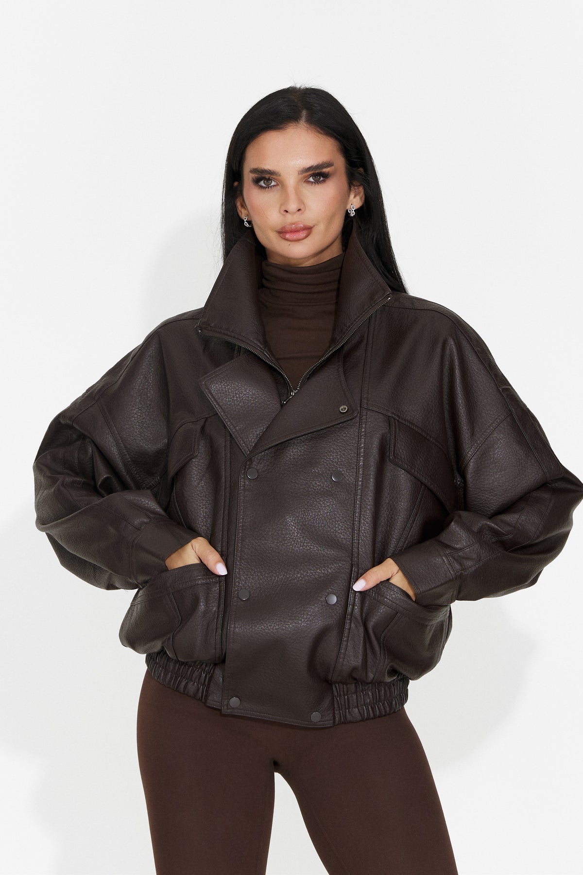 Giacca Casual Marrone da Donna di Nadyesia Bogas
