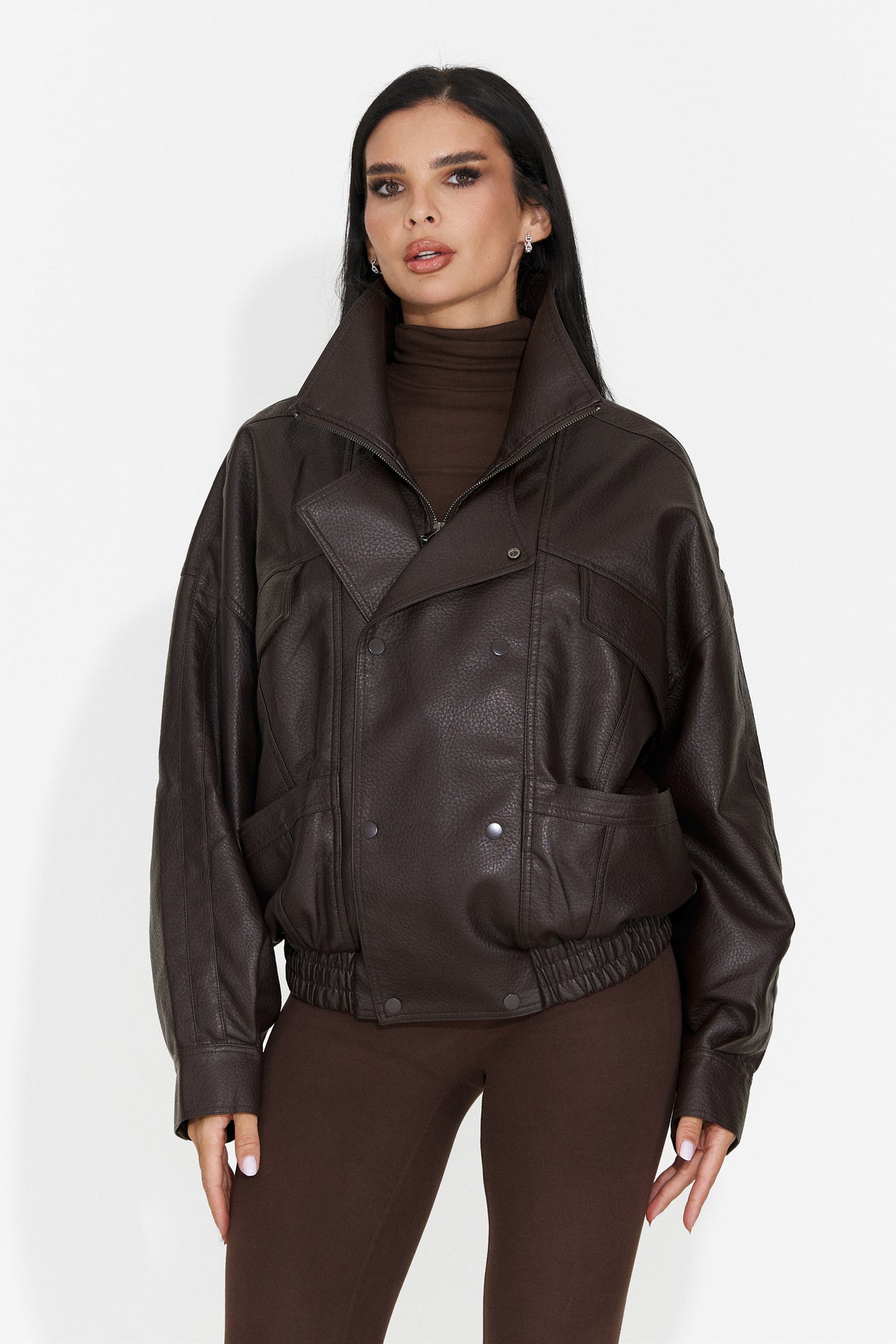 Giacca Casual Marrone da Donna di Nadyesia Bogas