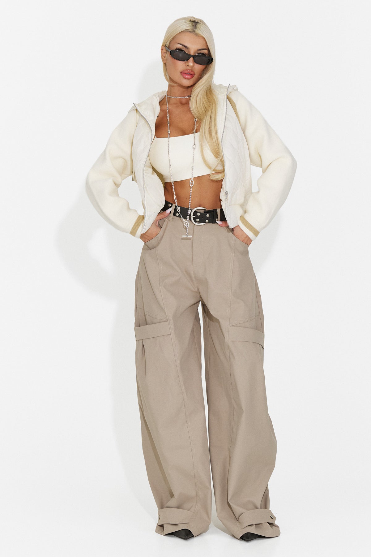 Pantaloni dama casual maro Orary Bogas
