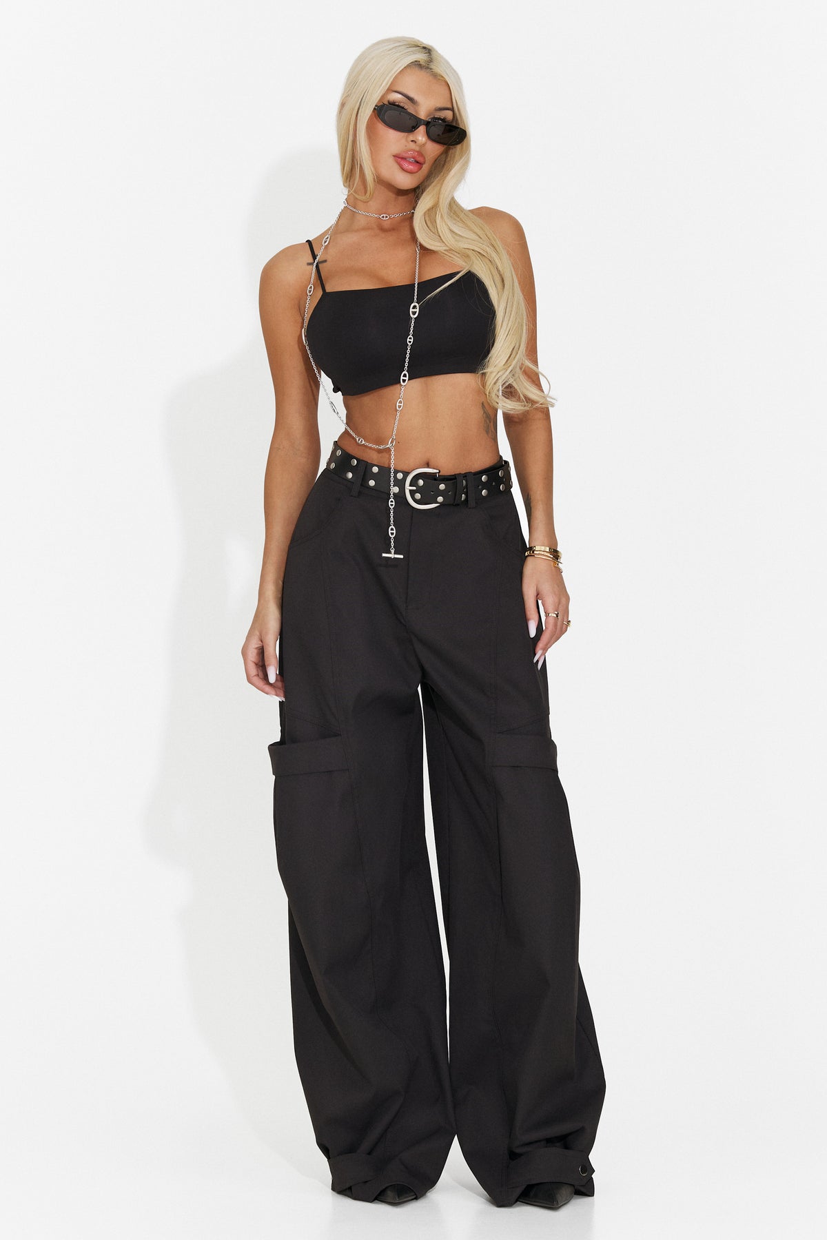 Pantaloni dama casual negri Orary Bogas