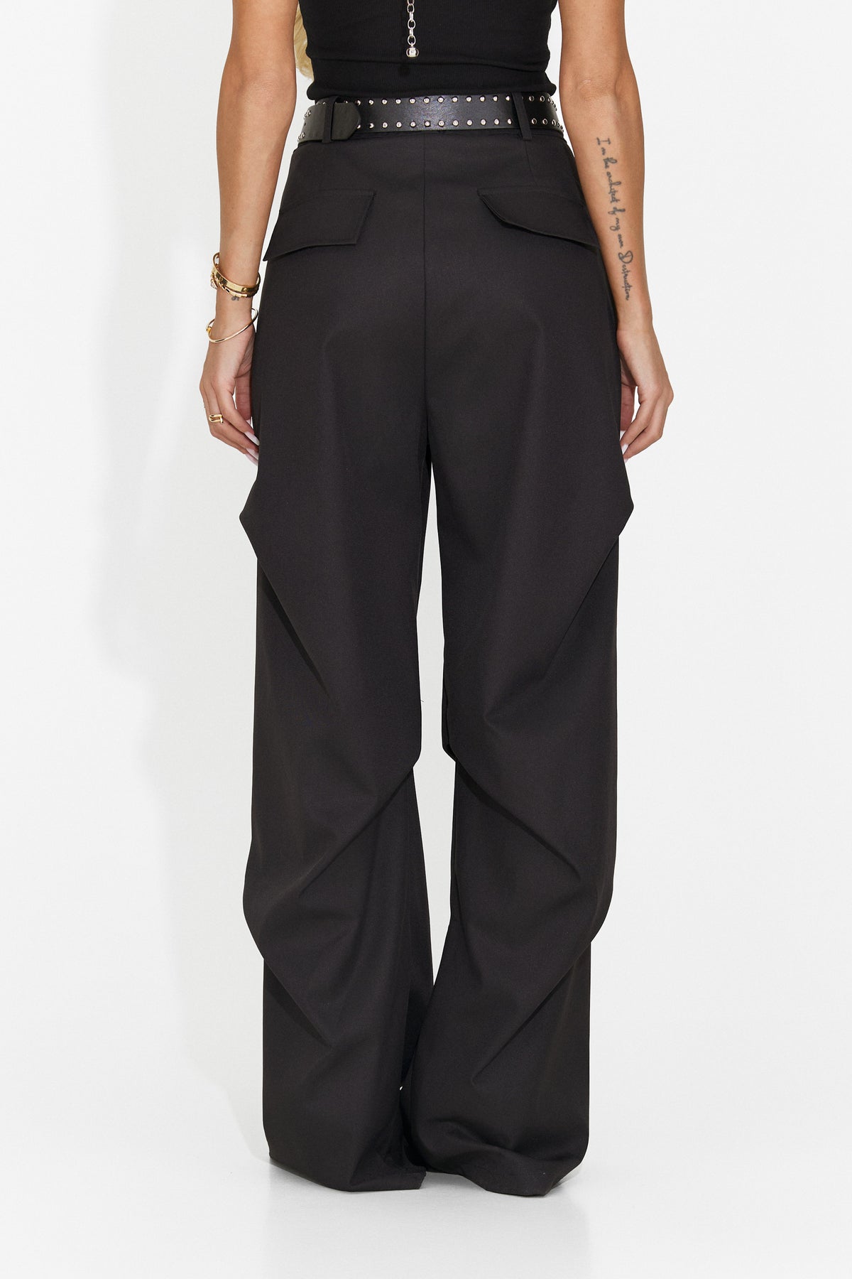 Pantaloni dama casual negri Timoty Bogas