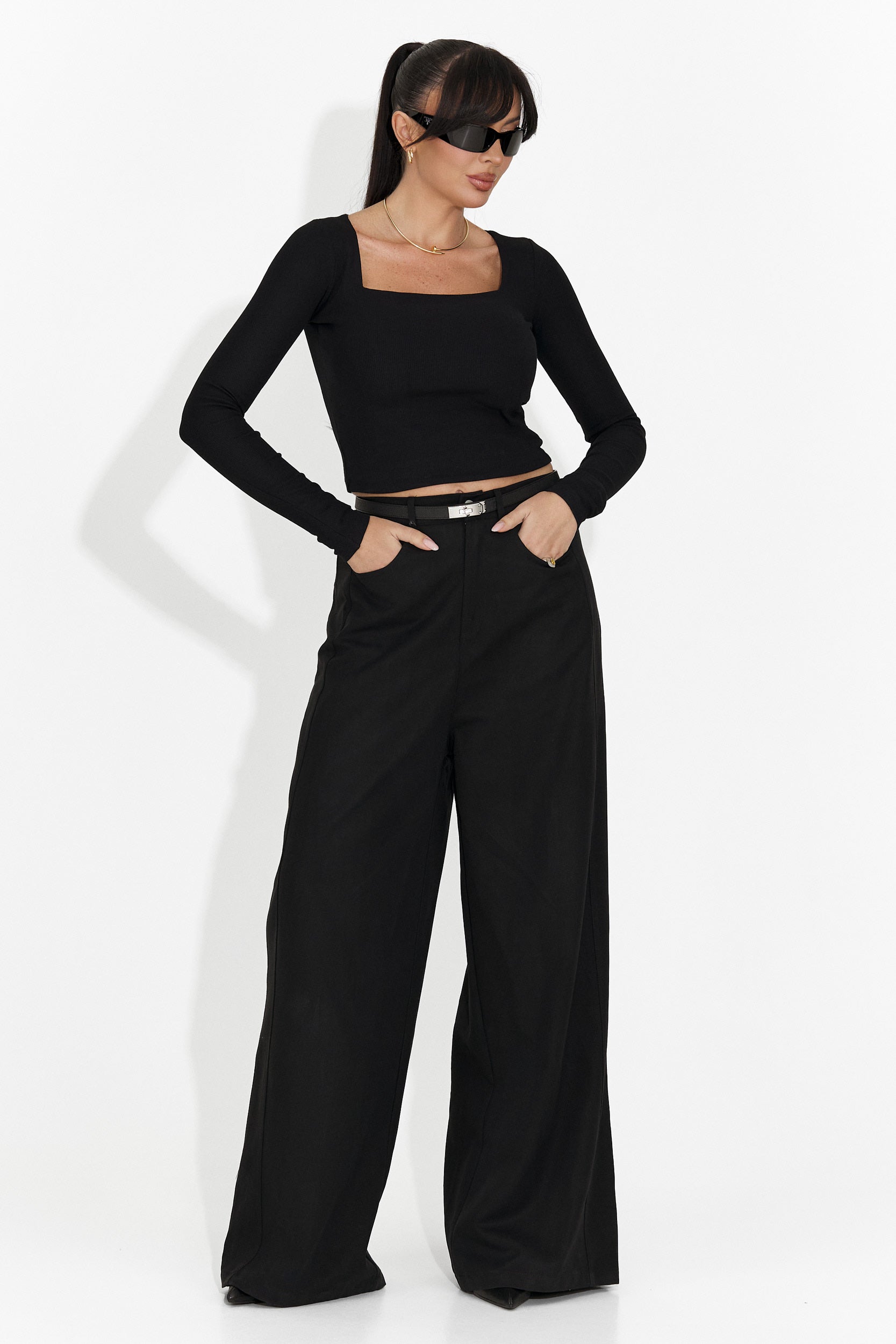 Camicetta Nera Casual da Donna di Irsaia Bogas