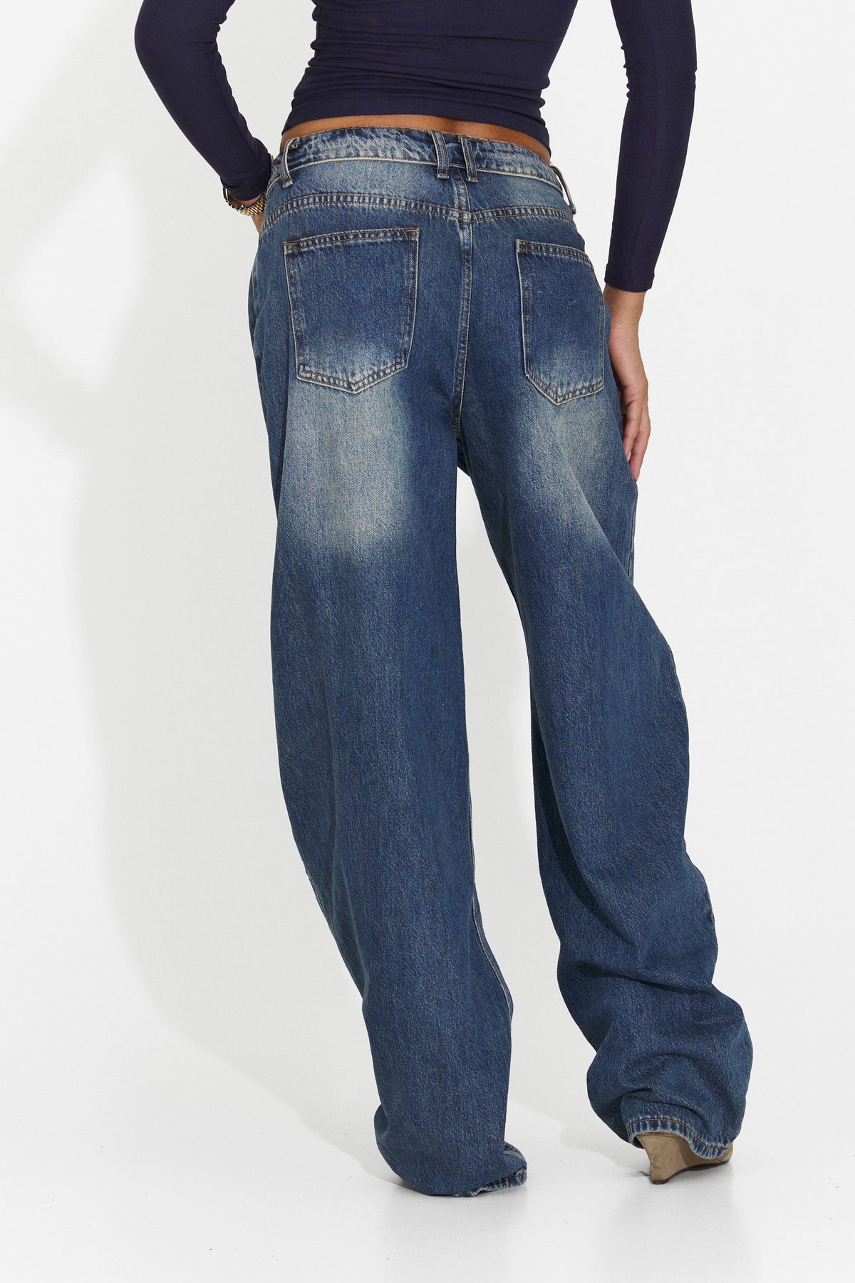 Blugi casual albastri Crytuina Bogas