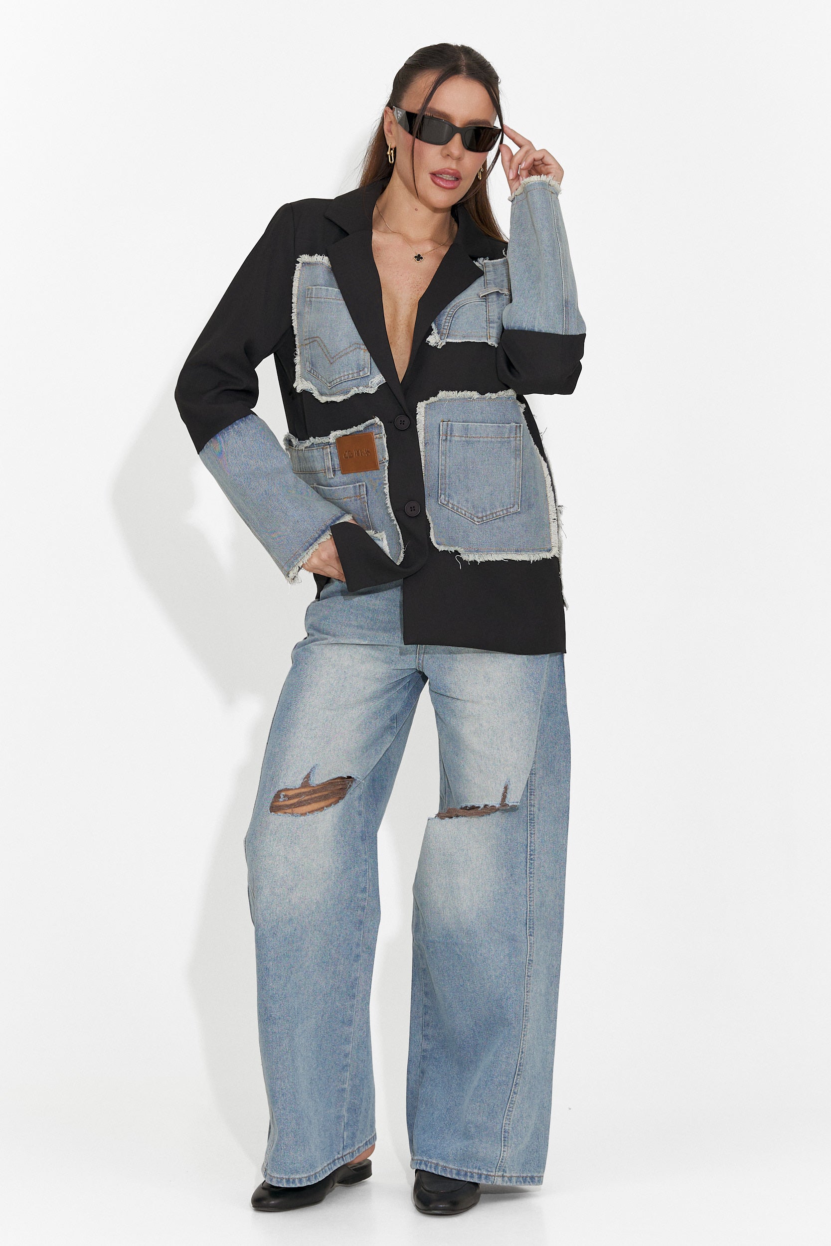 Jeans blu casual per donne Calora Bogas