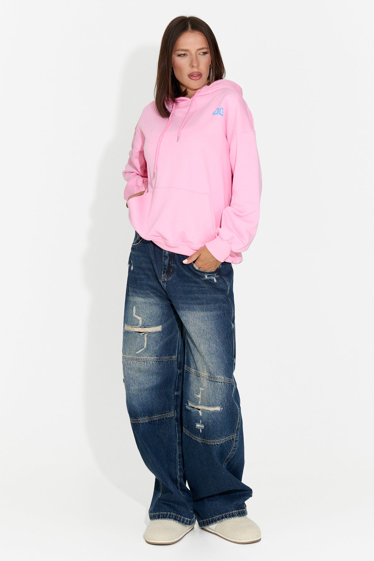 Jeans da donna casual blu Elementary Bogas