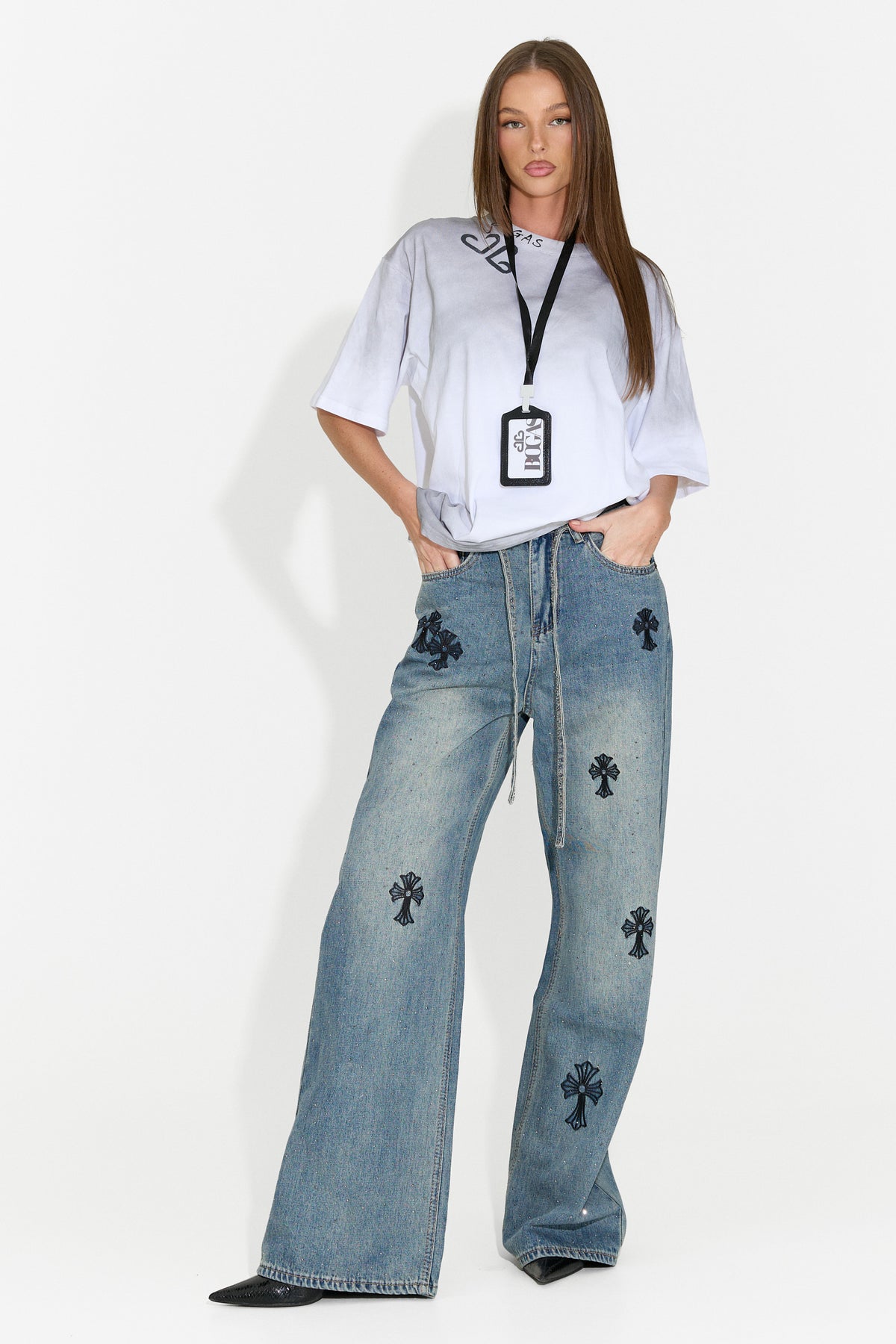 Jeans da donna casual blu Intersa Bogas