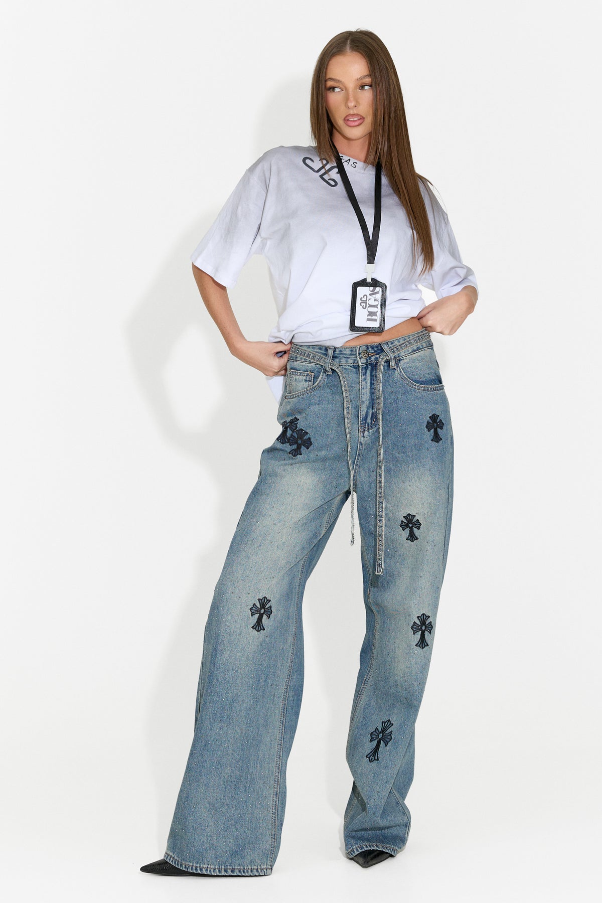 Jeans da donna casual blu Intersa Bogas