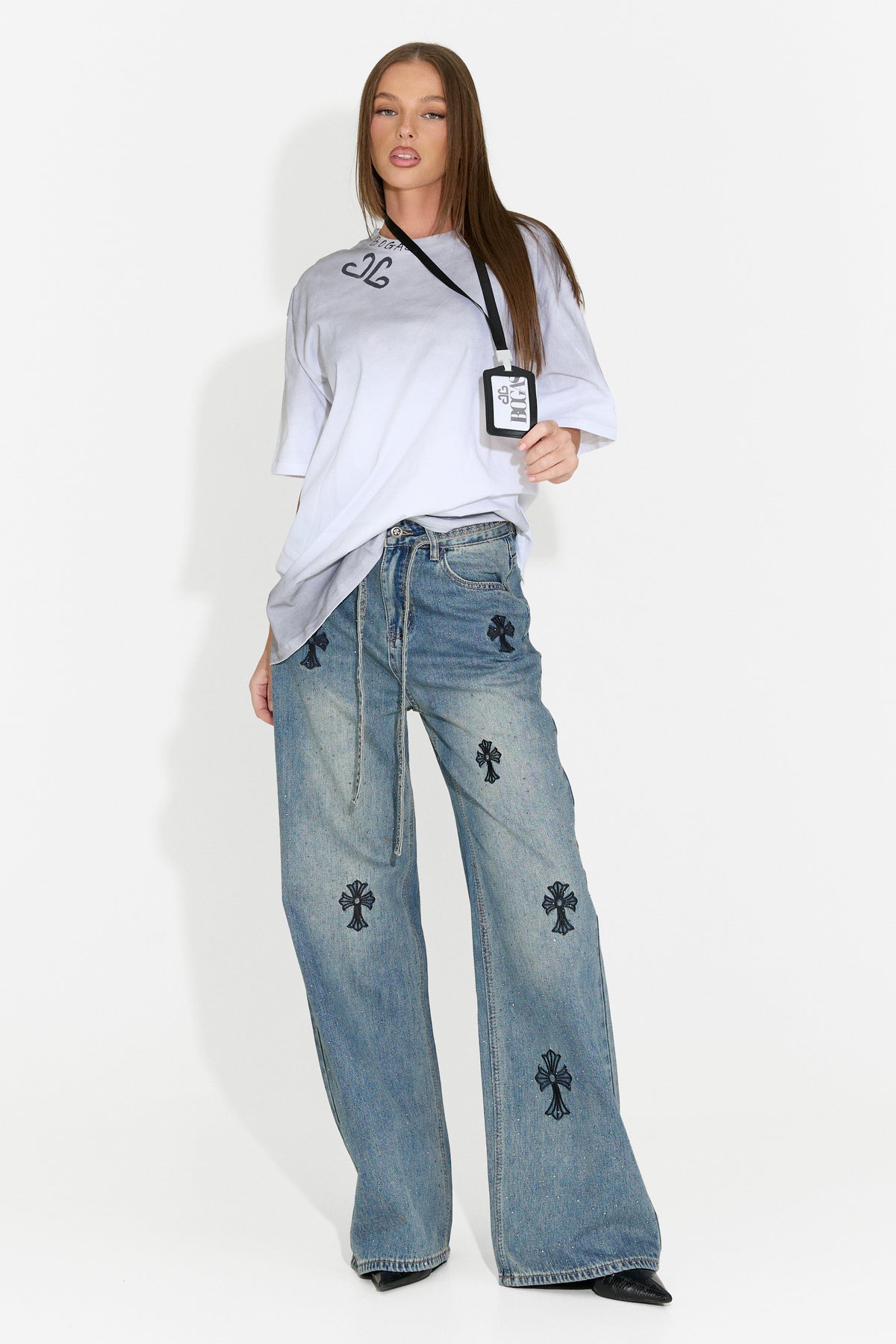 Jeans da donna casual blu Intersa Bogas