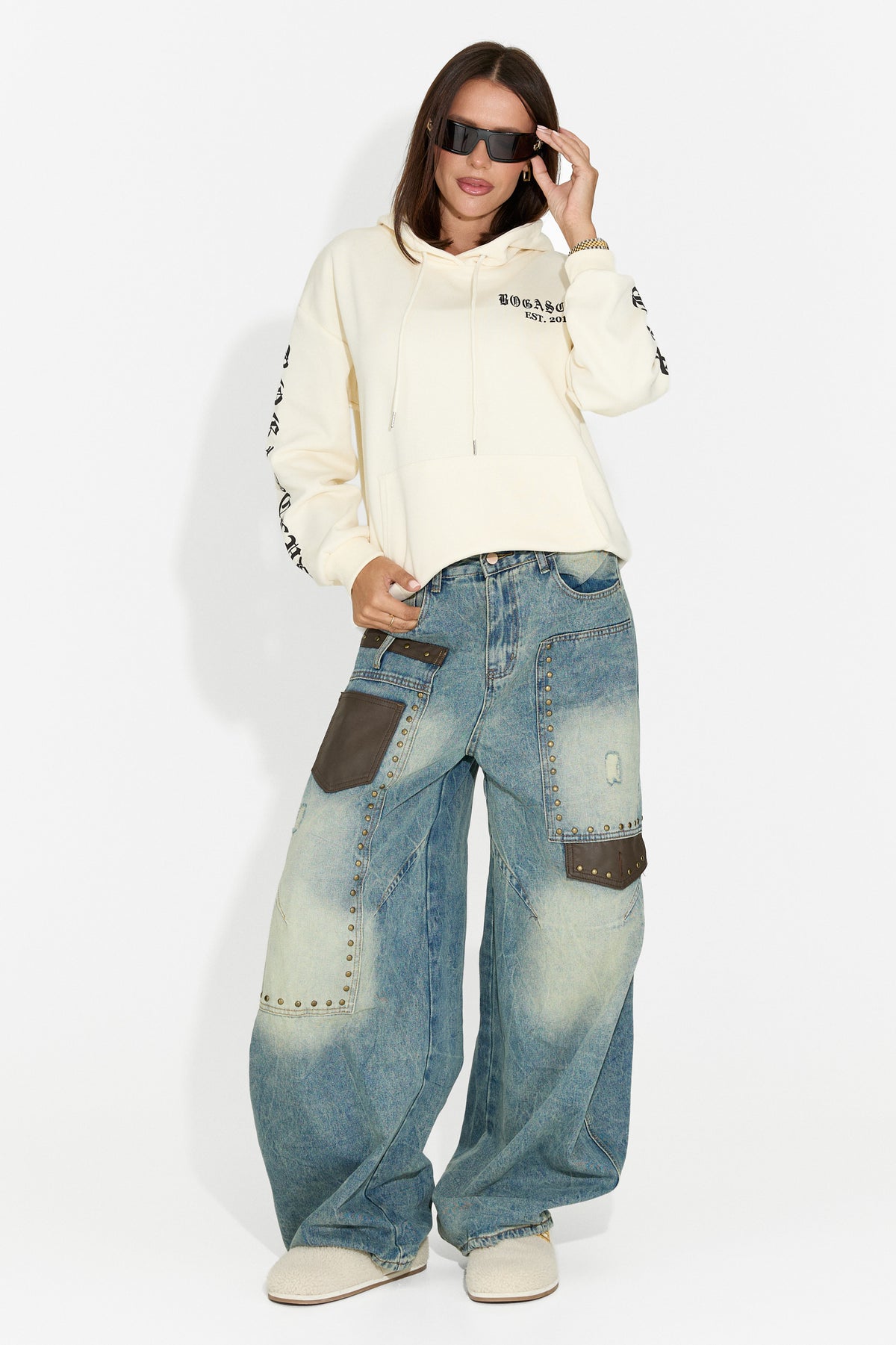 Jeans da donna casual azzurri Porsena Bogas