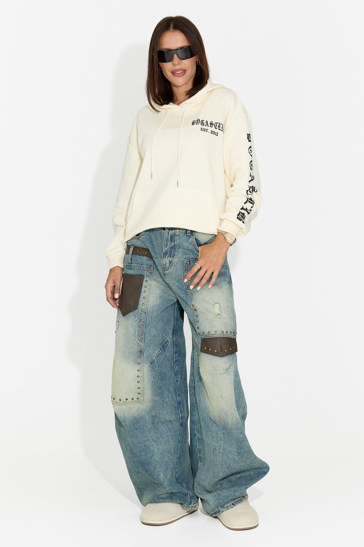 Jeans da donna casual azzurri Porsena Bogas