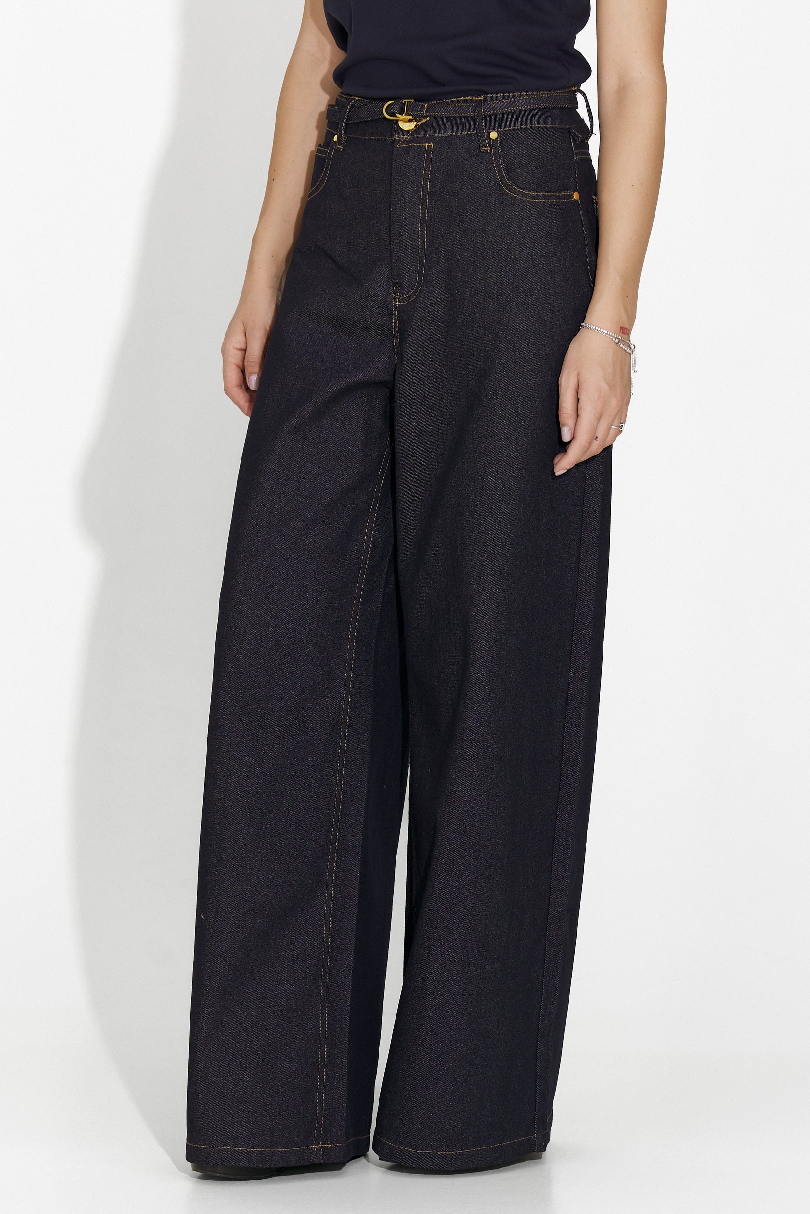 Jeans Casual Blu Navy da Donna di Flovira Bogas