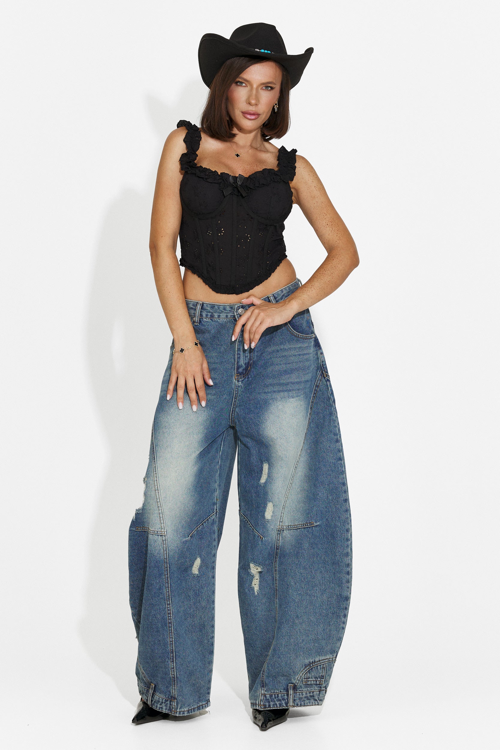 Jeans donna casual blu scuro Renelia Bogas