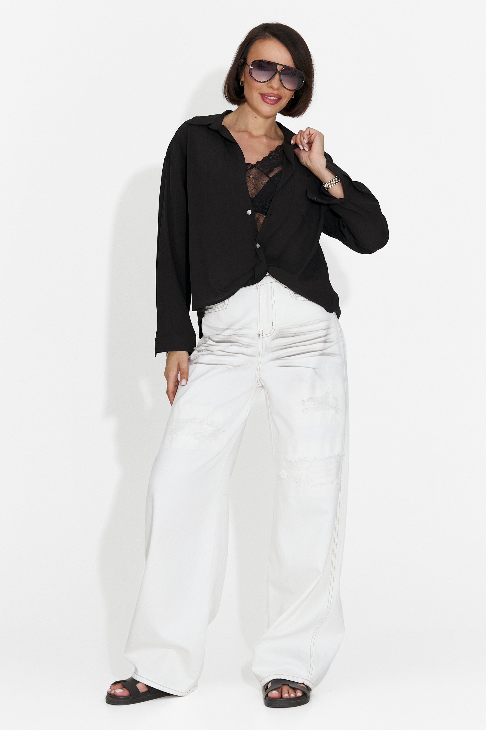Blugi dama casual crem Ache Bogas