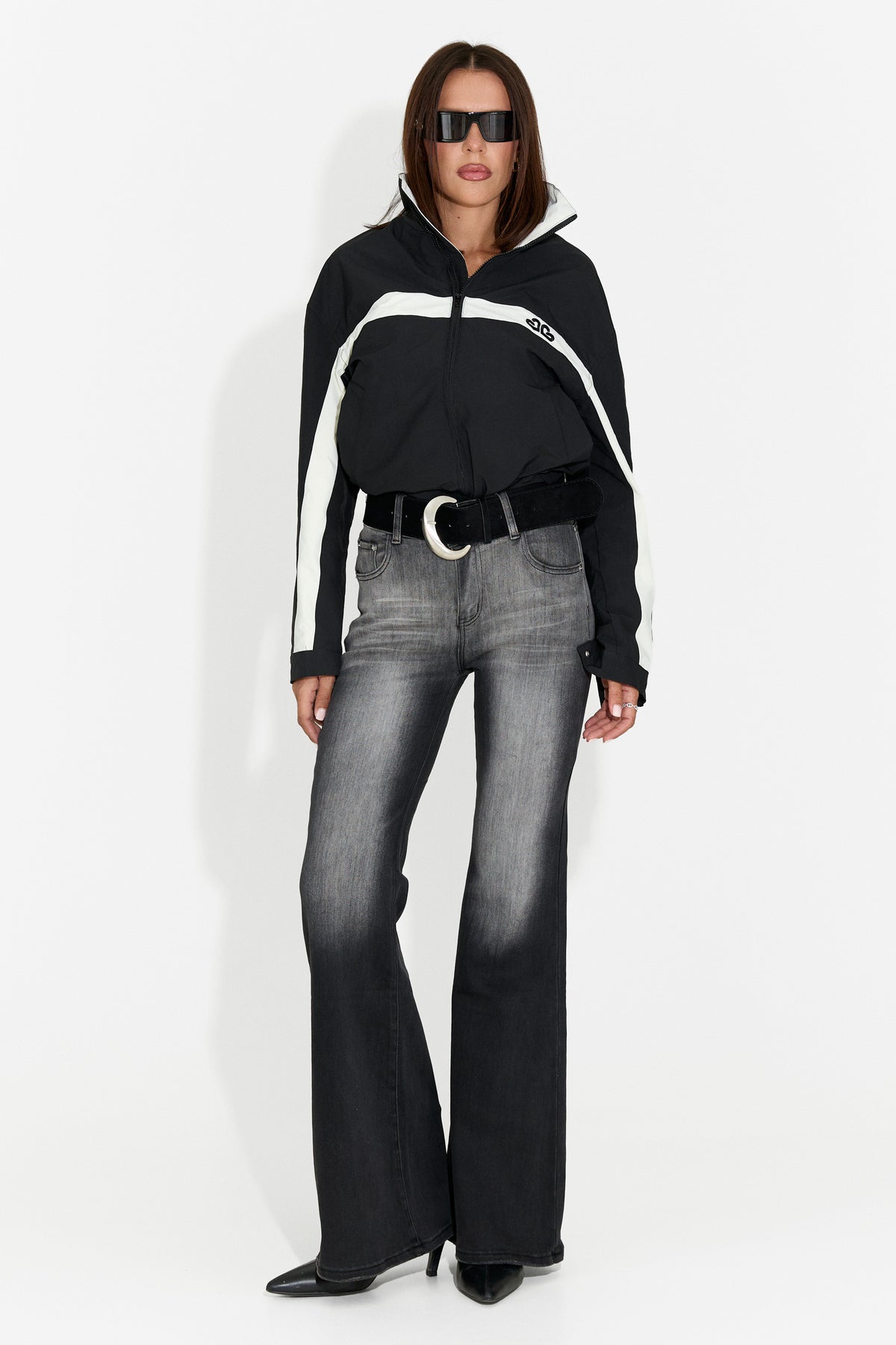 Jeans da donna casual neri Hursona Bogas