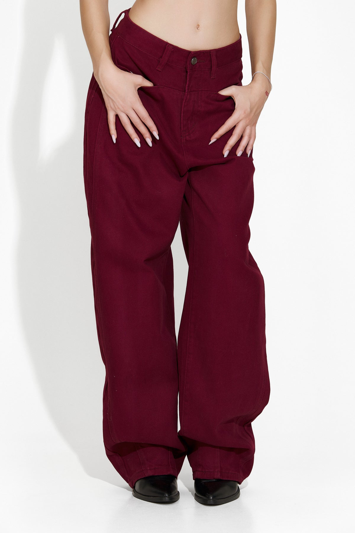 Jeans casual bordeaux da donna Jacklyn Bogas