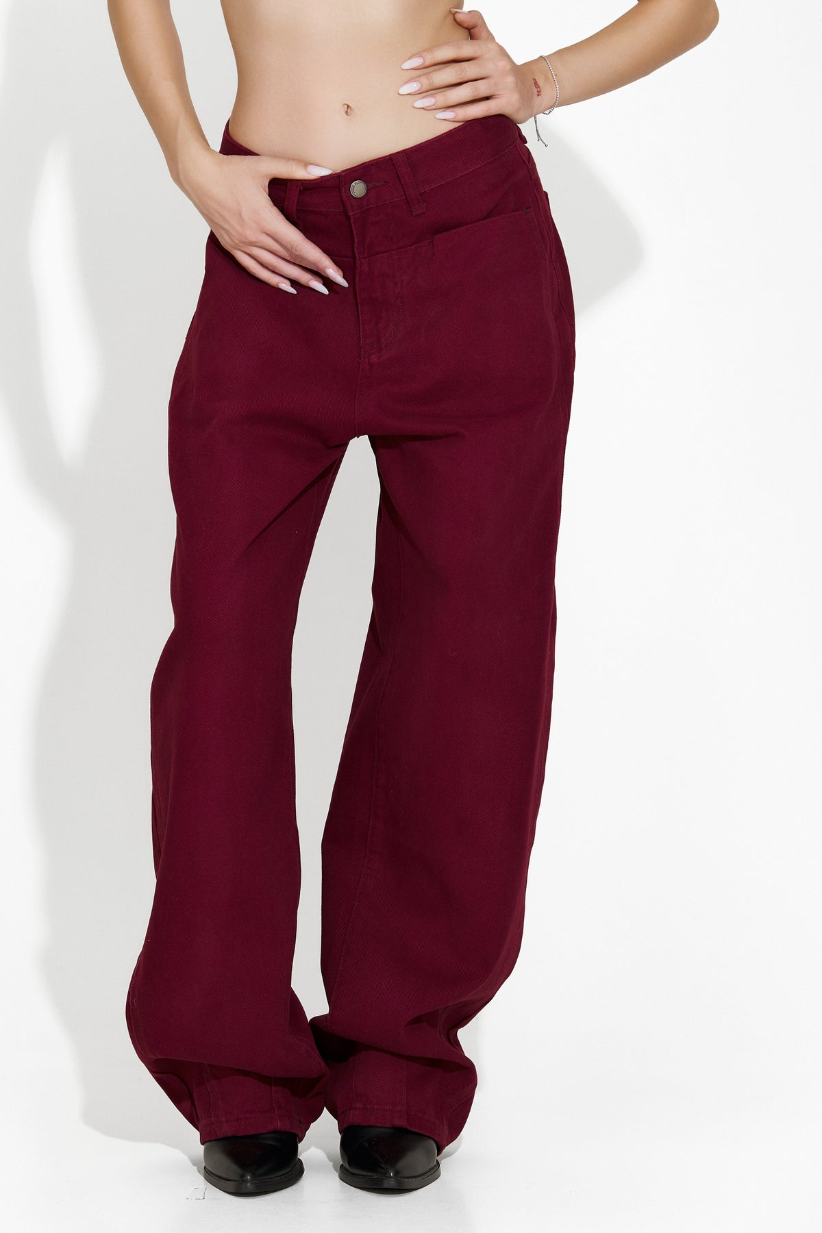 Jeans casual bordeaux da donna Jacklyn Bogas