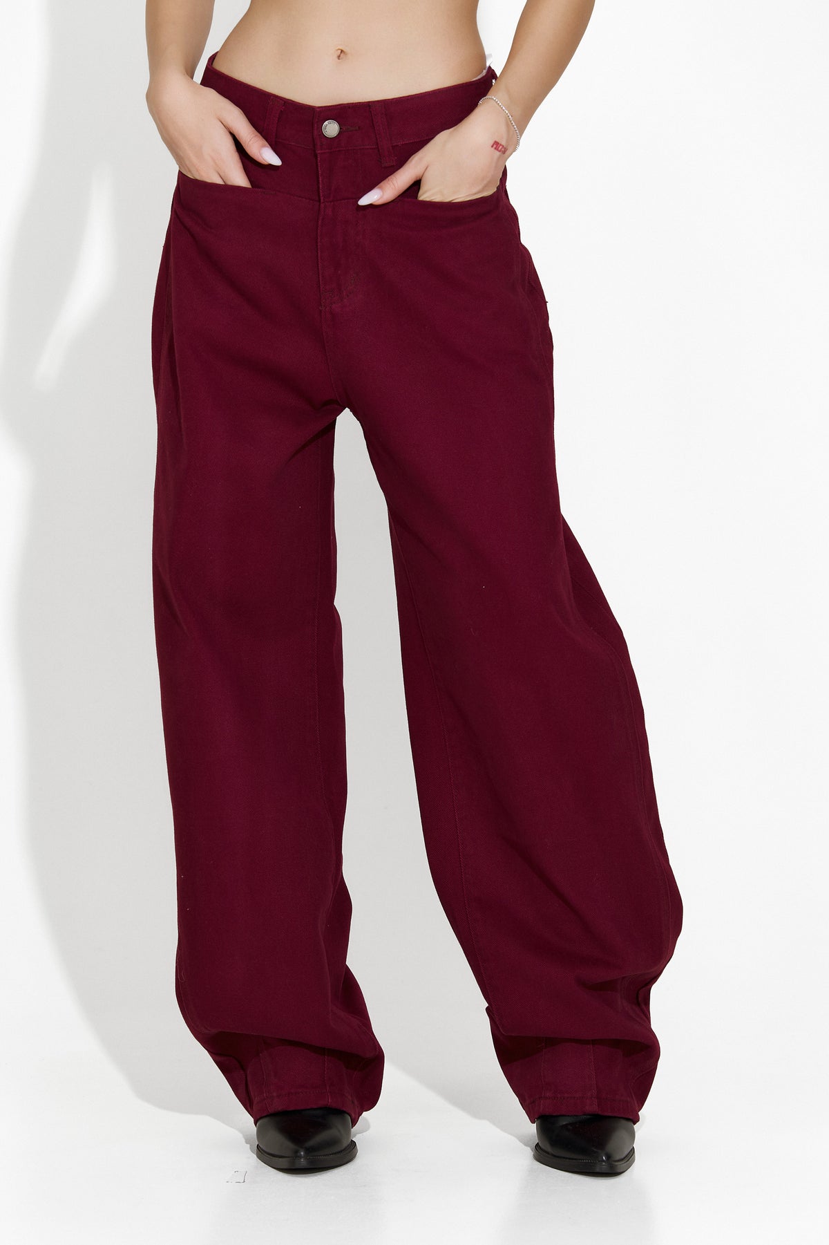Jeans casual bordeaux da donna Jacklyn Bogas