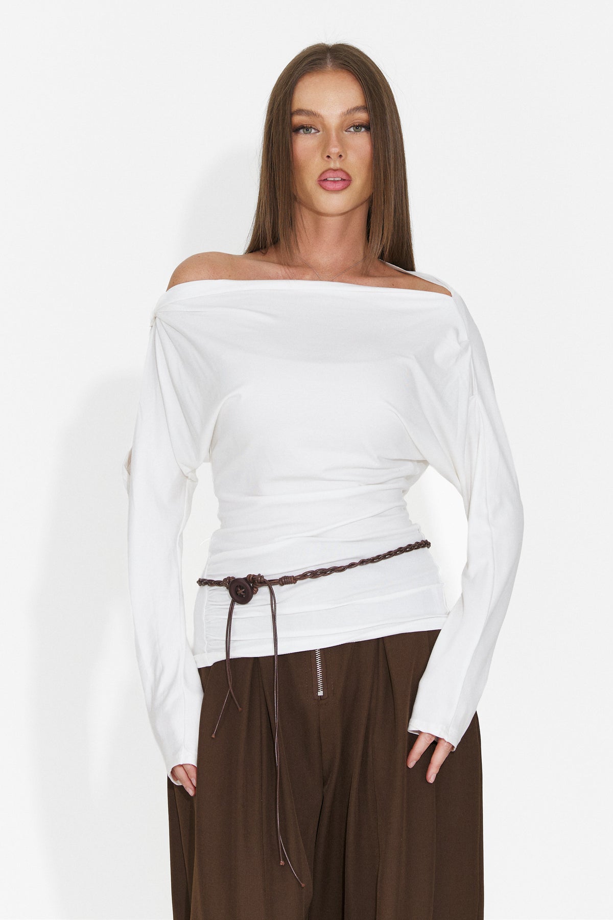 Bluza casual alba Niluova Bogas