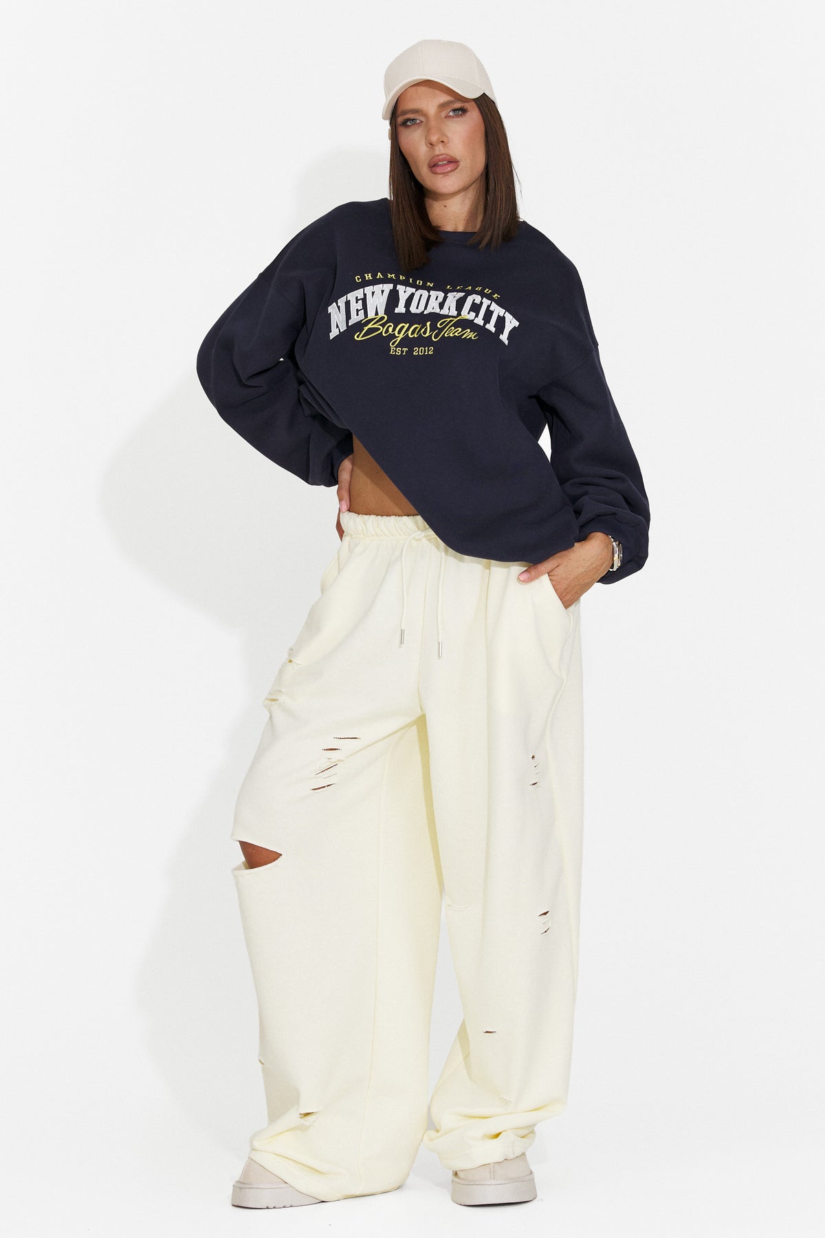 Bluza casual bleumarin Vinaoira Bogas