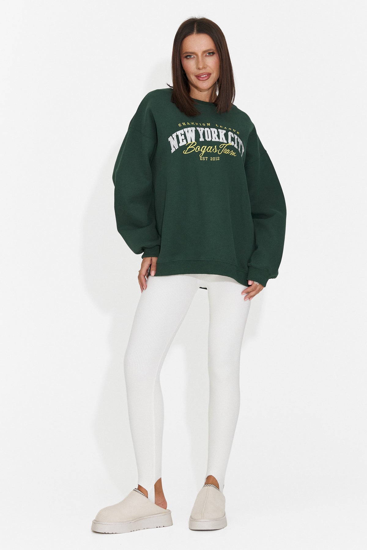 Bluza casual verde Vinaoira Bogas