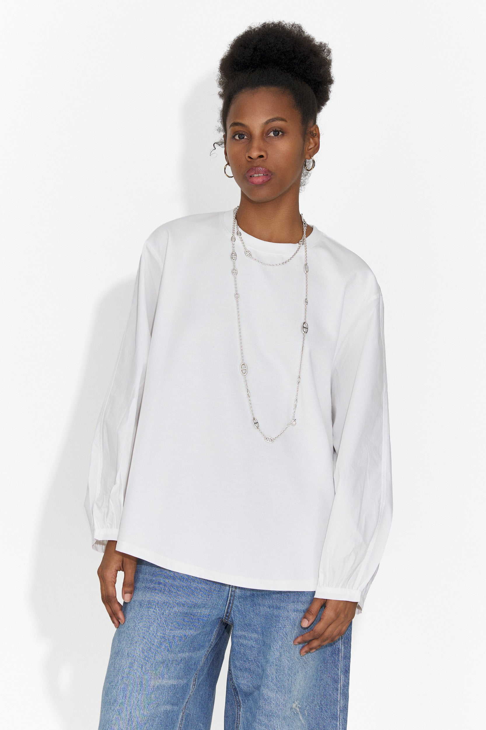 Blusa Casual Bianca da Donna di Sheiva Bogas