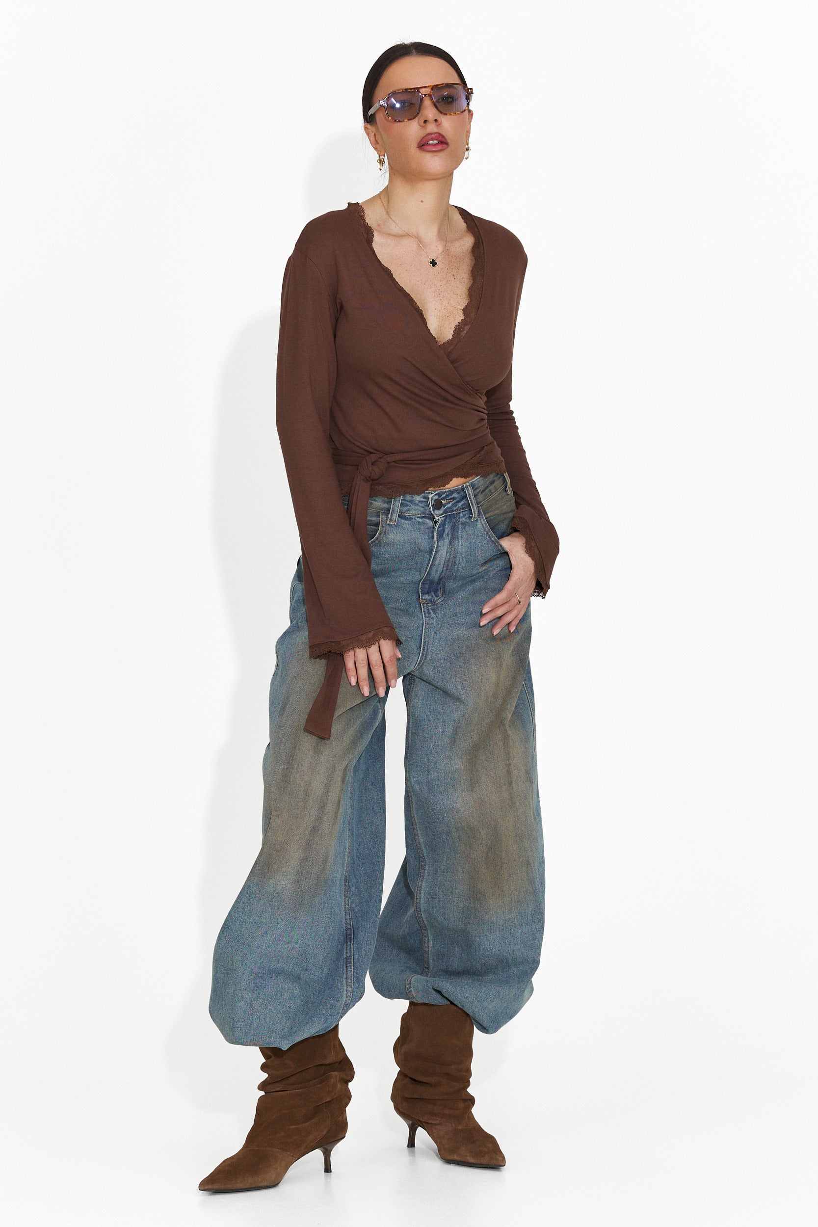 Camicetta Marrone Casual da Donna di Zaneta Bogas