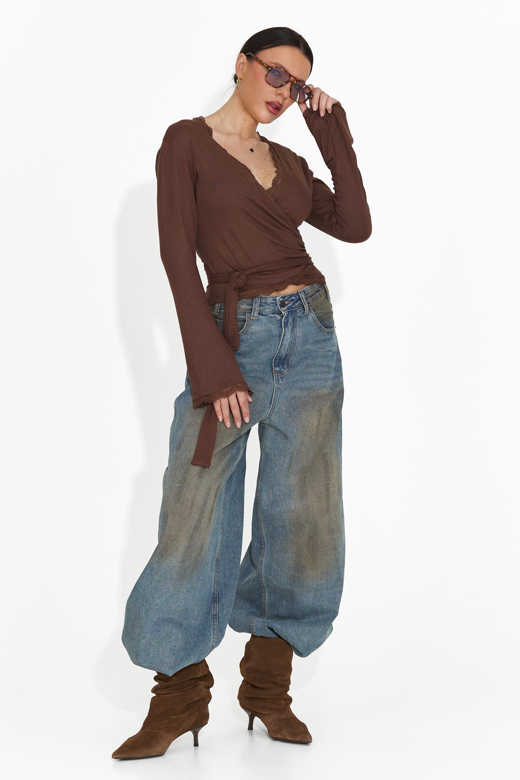 Camicetta Marrone Casual da Donna di Zaneta Bogas