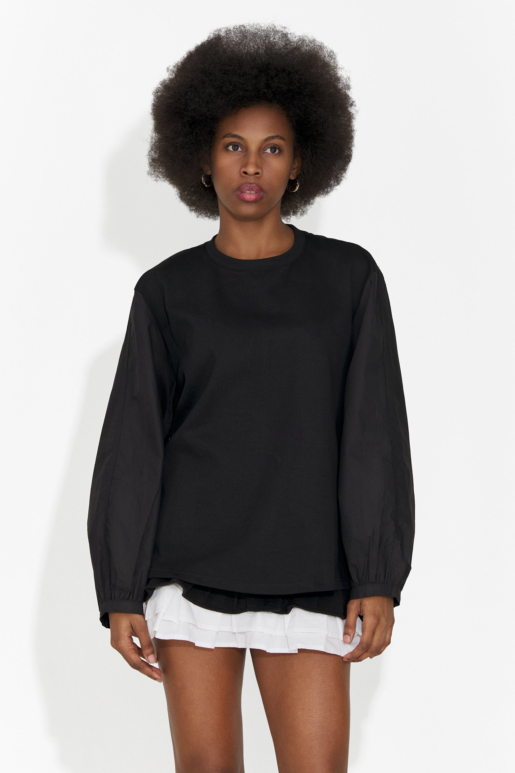 Blusa Casual Nera da Donna di Sheiva Bogas