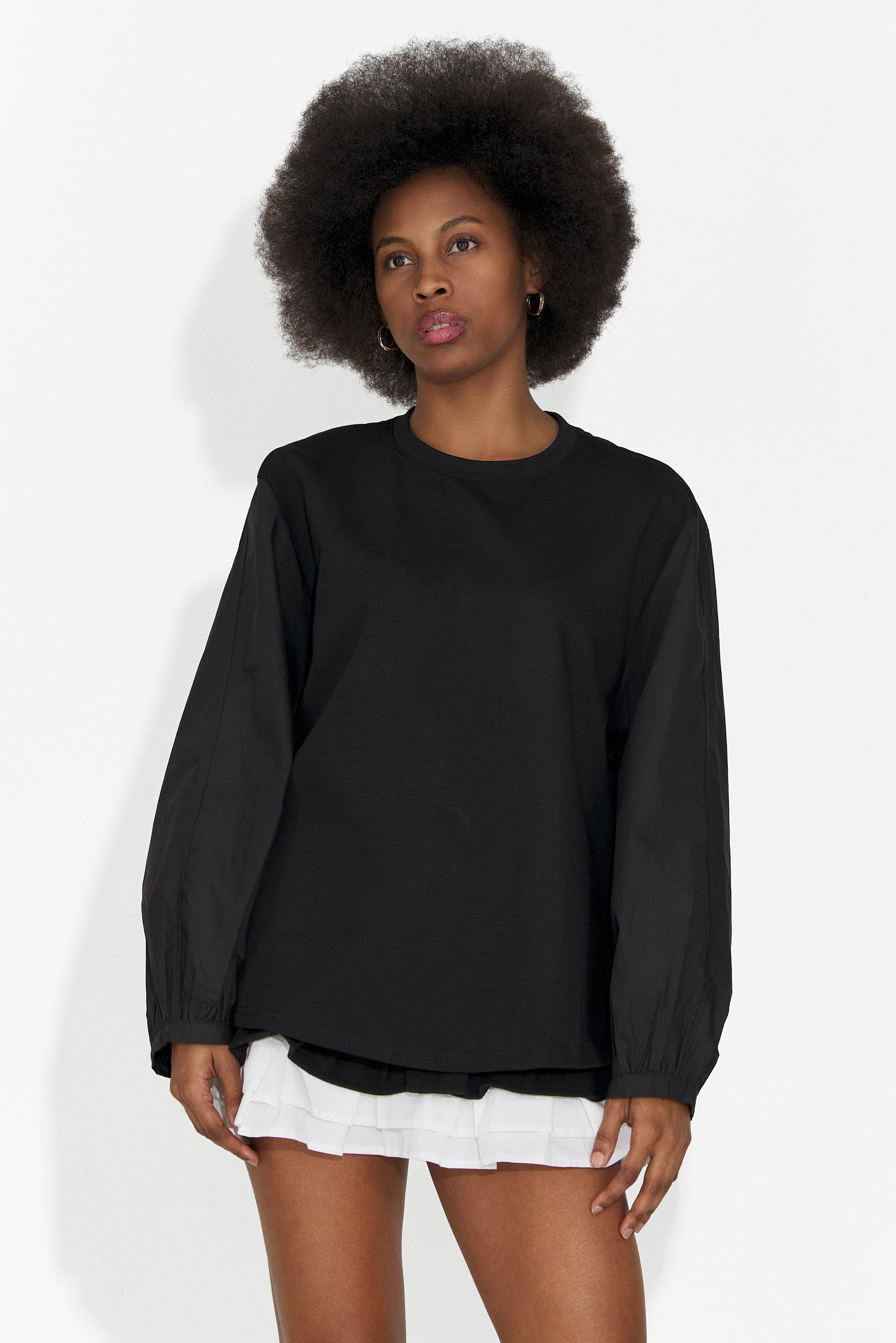 Blusa Casual Nera da Donna di Sheiva Bogas