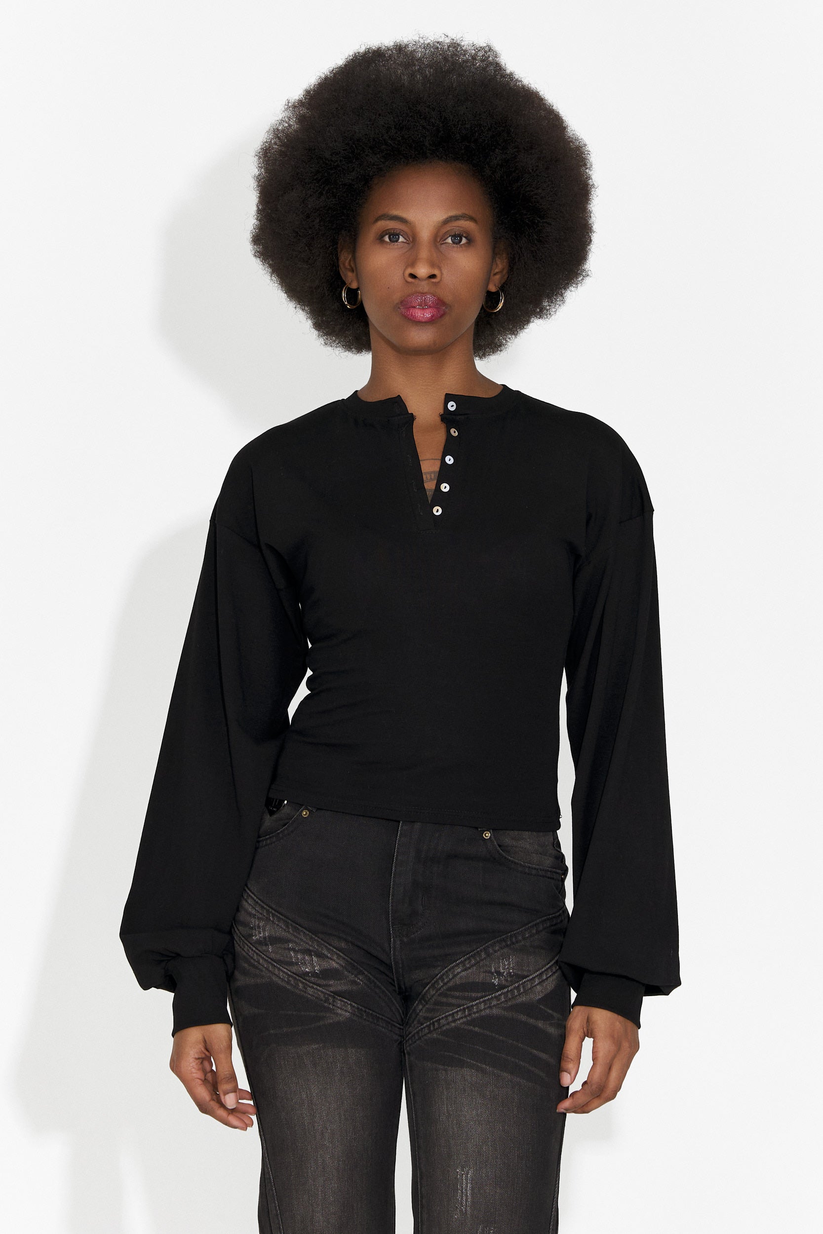 Camicetta Nera Casual da Donna di Tivora Bogas