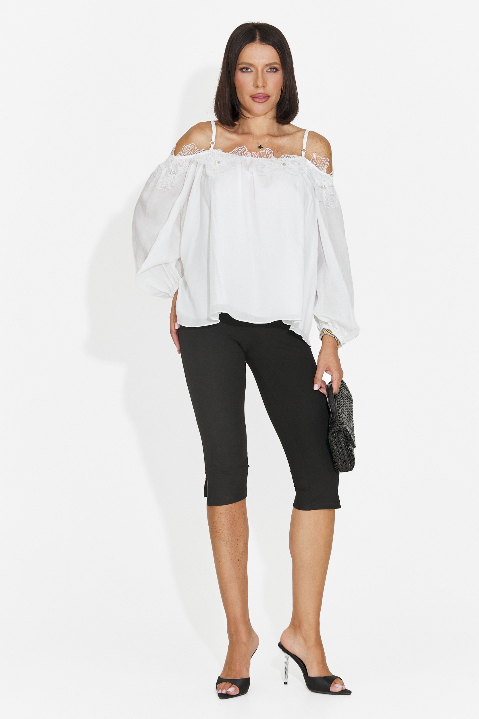 Blusa elegante da donna bianca Agentica Bogas