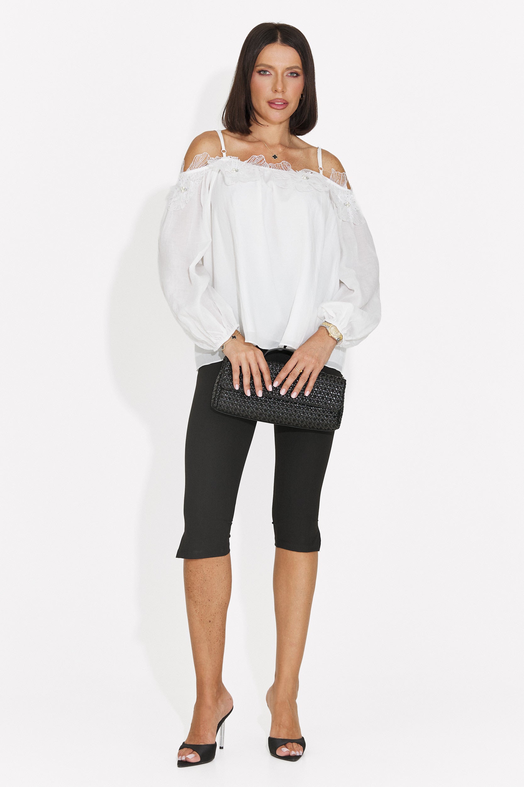 Blusa elegante da donna bianca Agentica Bogas