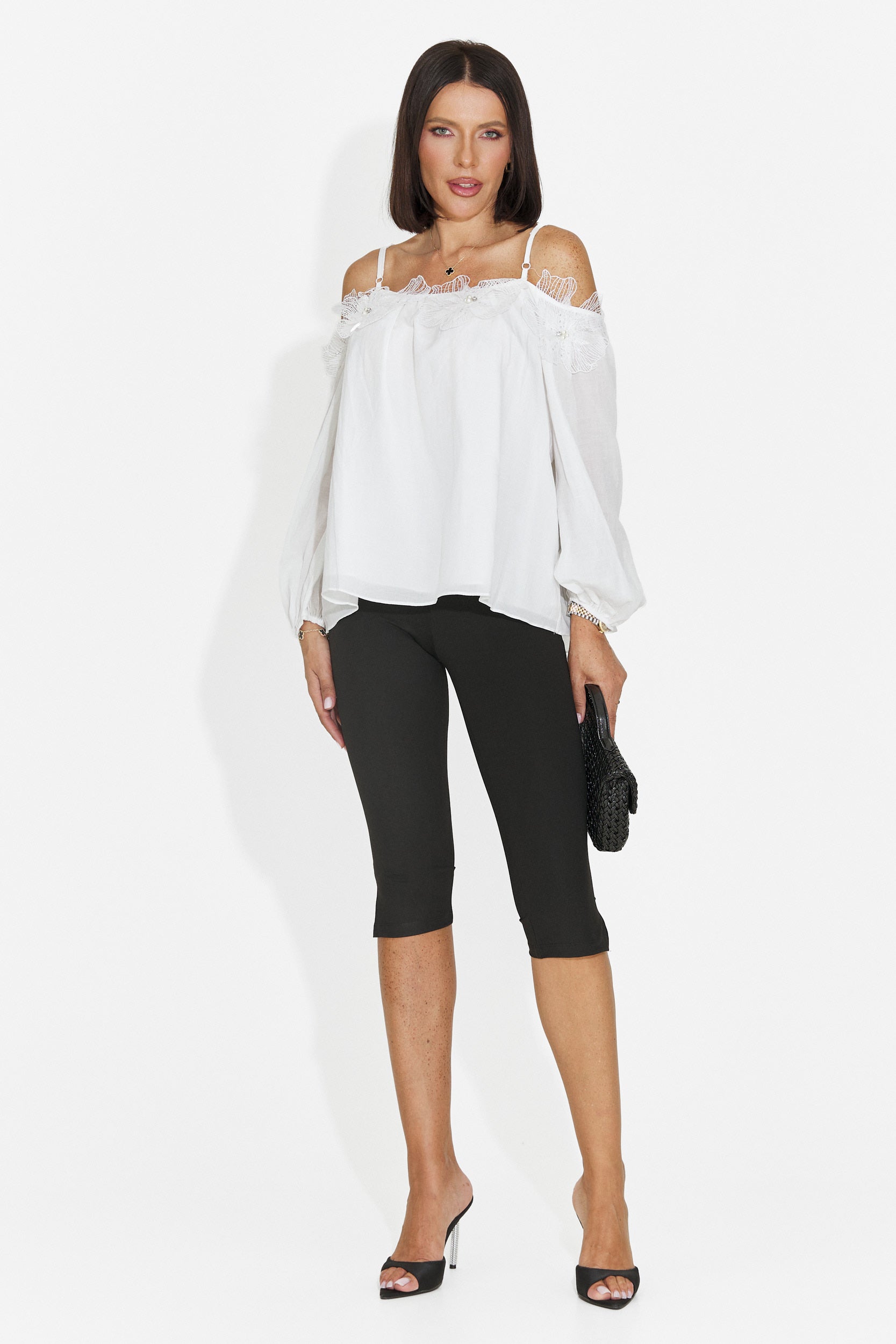 Blusa elegante da donna bianca Agentica Bogas