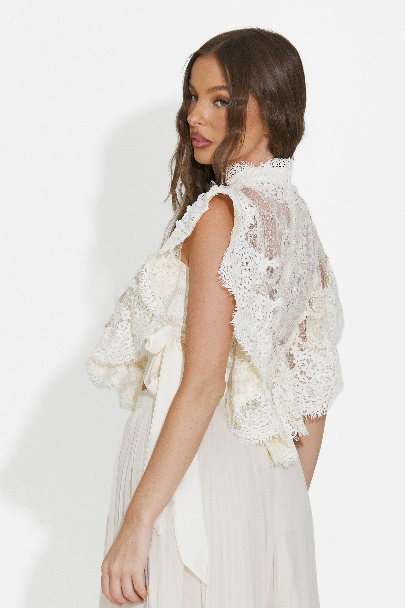 Top donna elegante beige Abraham Bogas