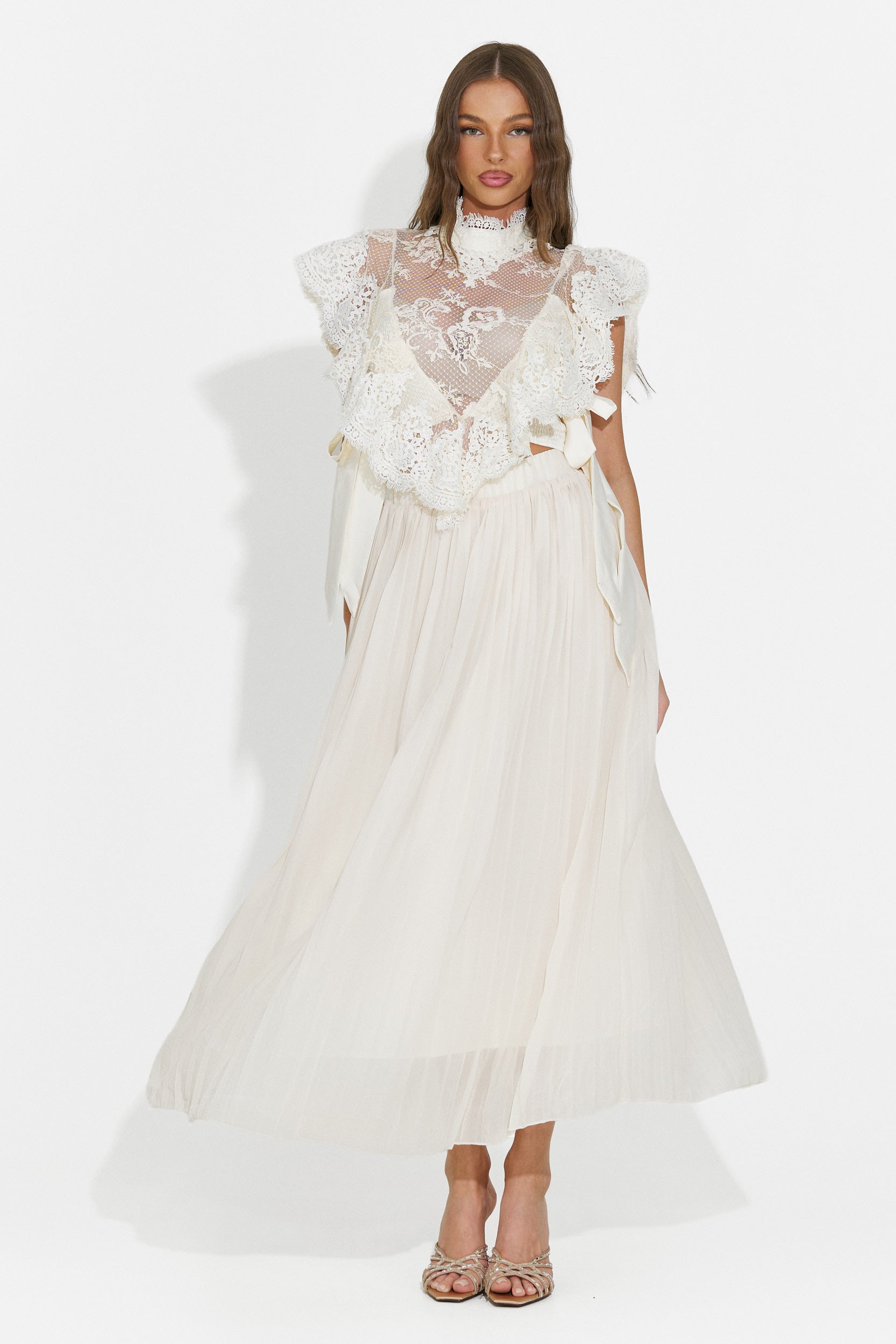 Top donna elegante beige Abraham Bogas