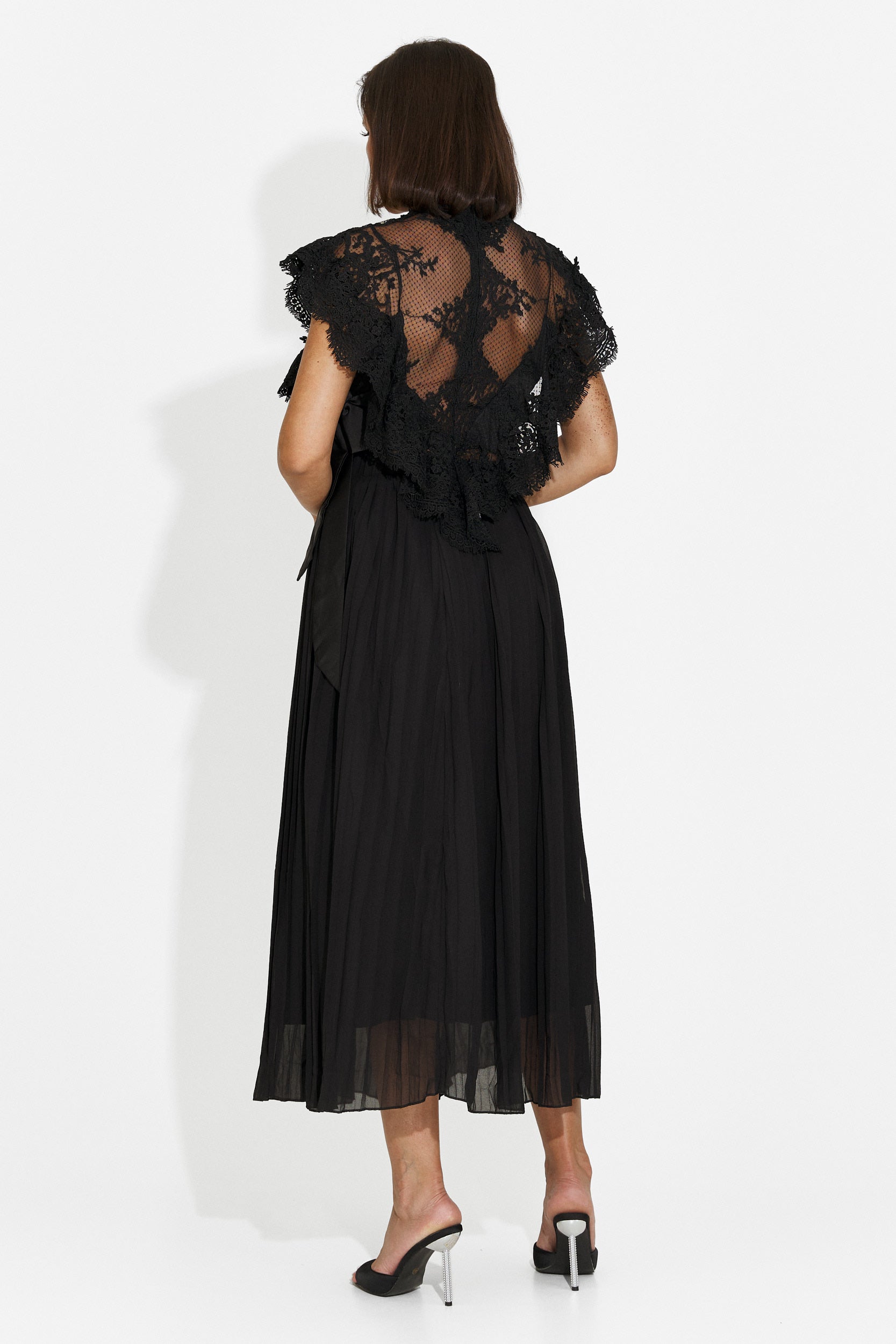 Top donna elegante nero Abraham Bogas