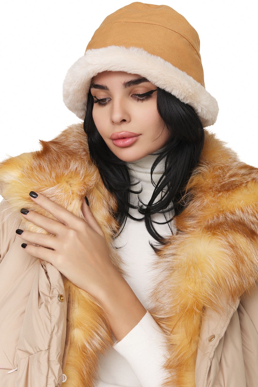 Berretto casual beige da donna Elenisa Bogas