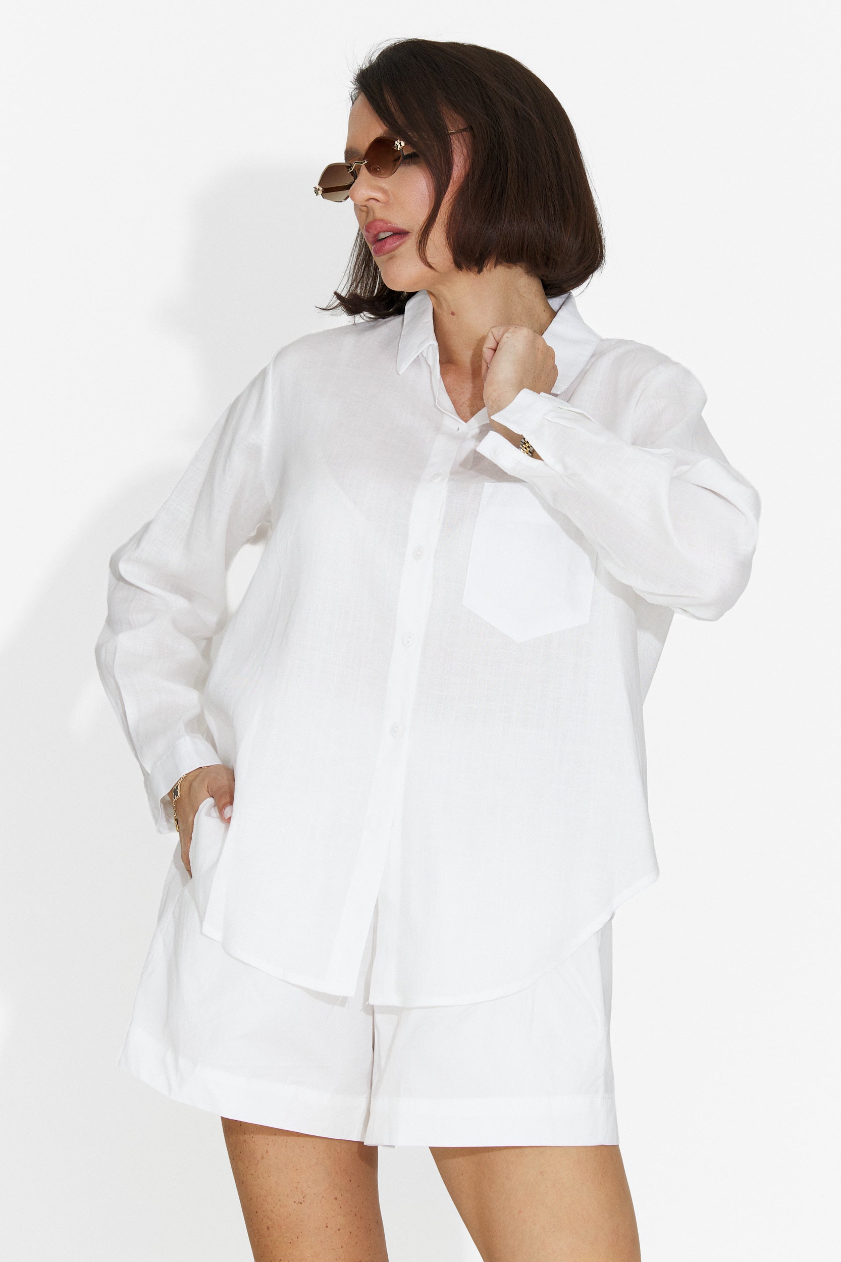 Camicia casual bianca da donna Calay Bogas
