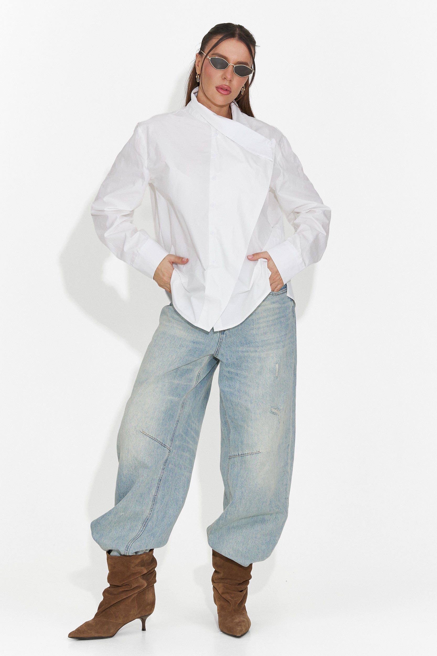 Camicia Casual Bianca da Donna di Edinea Bogas