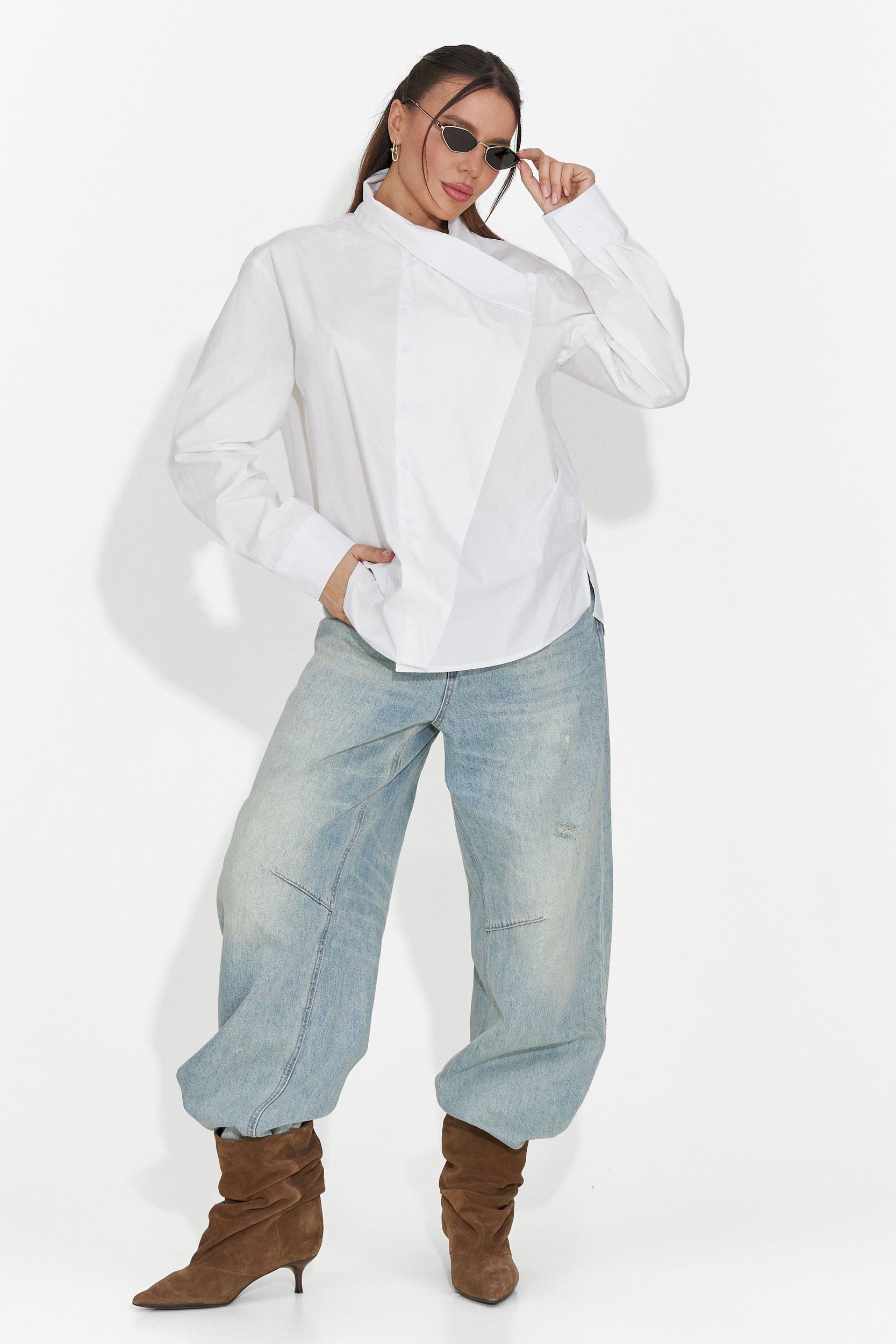 Camicia Casual Bianca da Donna di Edinea Bogas