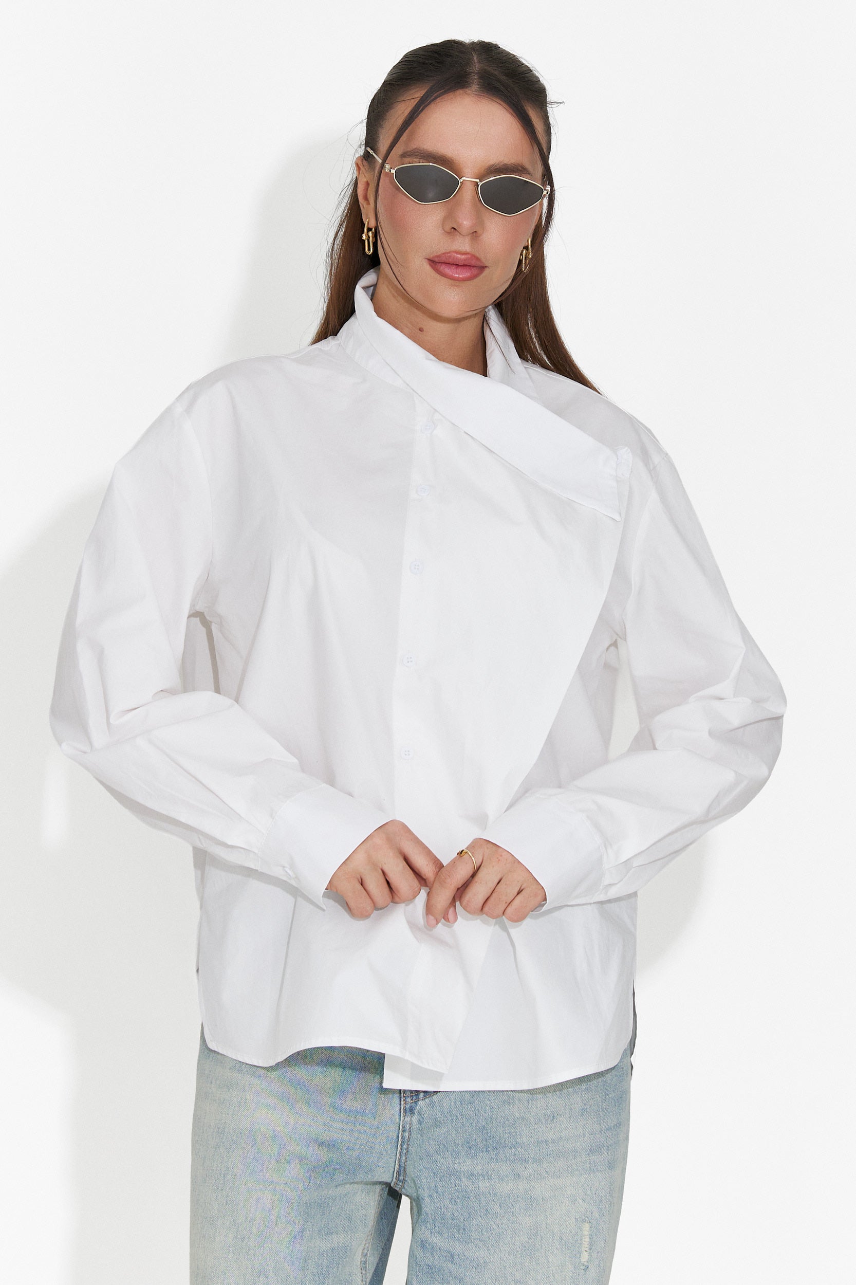 Camicia Casual Bianca da Donna di Edinea Bogas