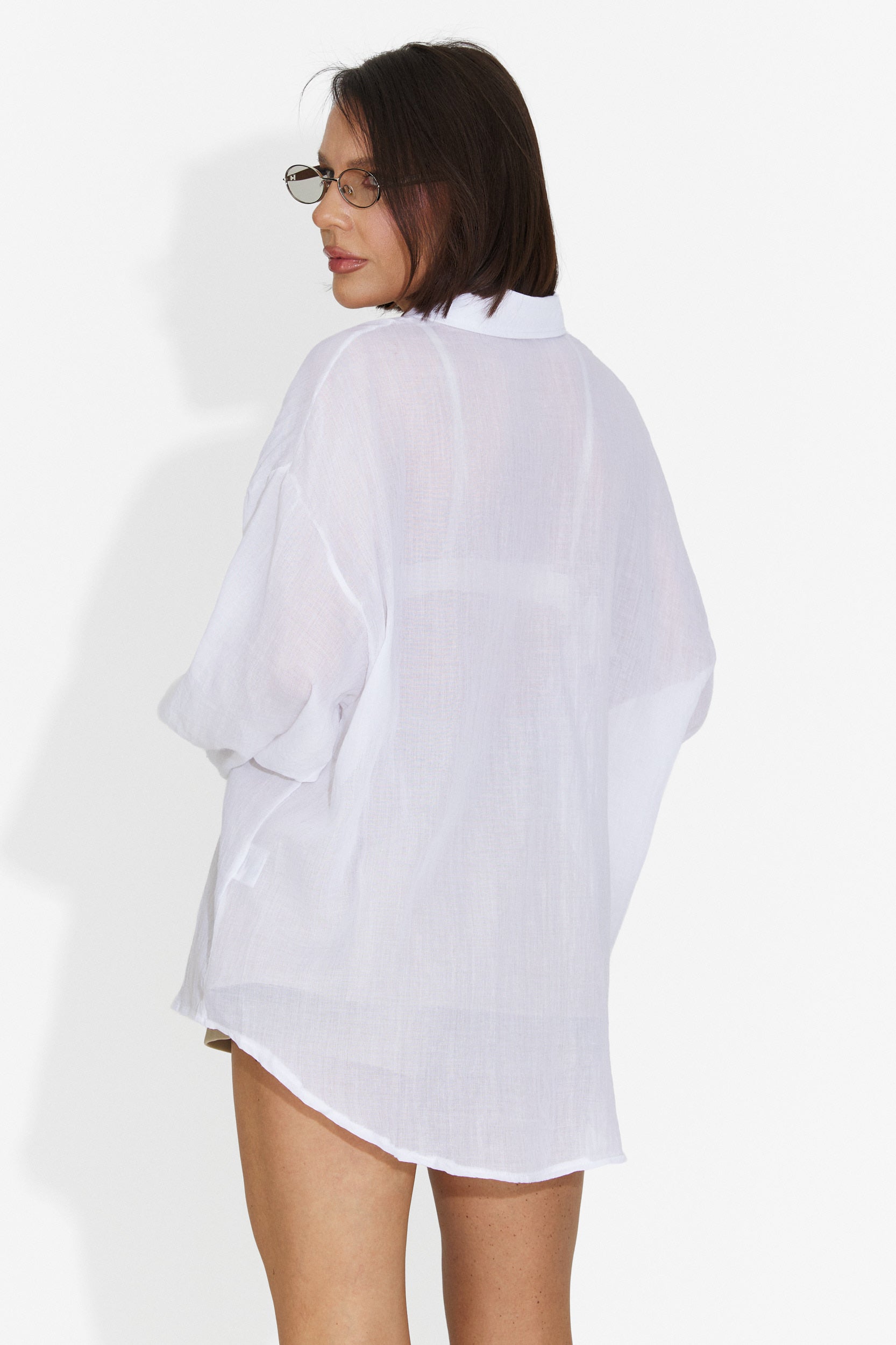Camicia Casual Bianca da Donna di Gaynelia Bogas