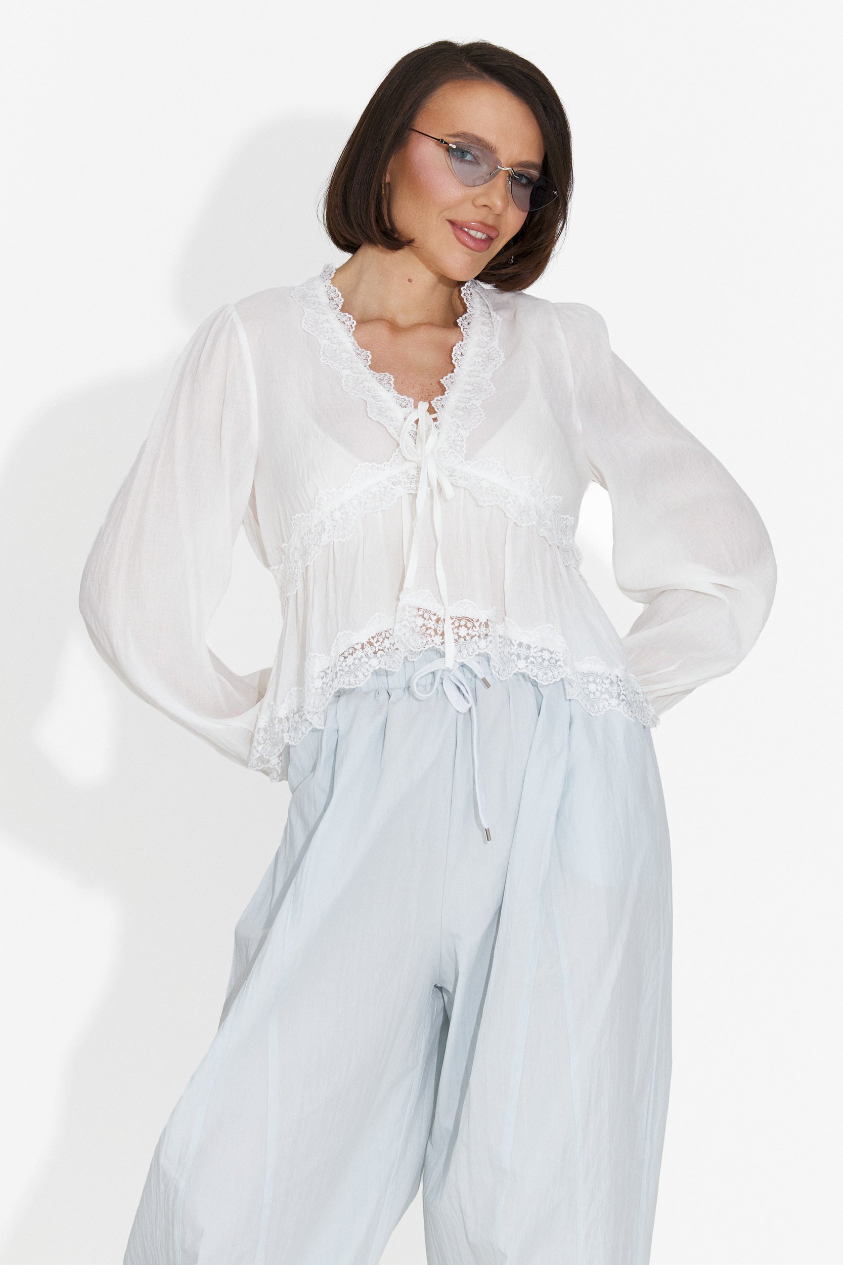 Camicia Casual Bianca da Donna di Seliona Bogas
