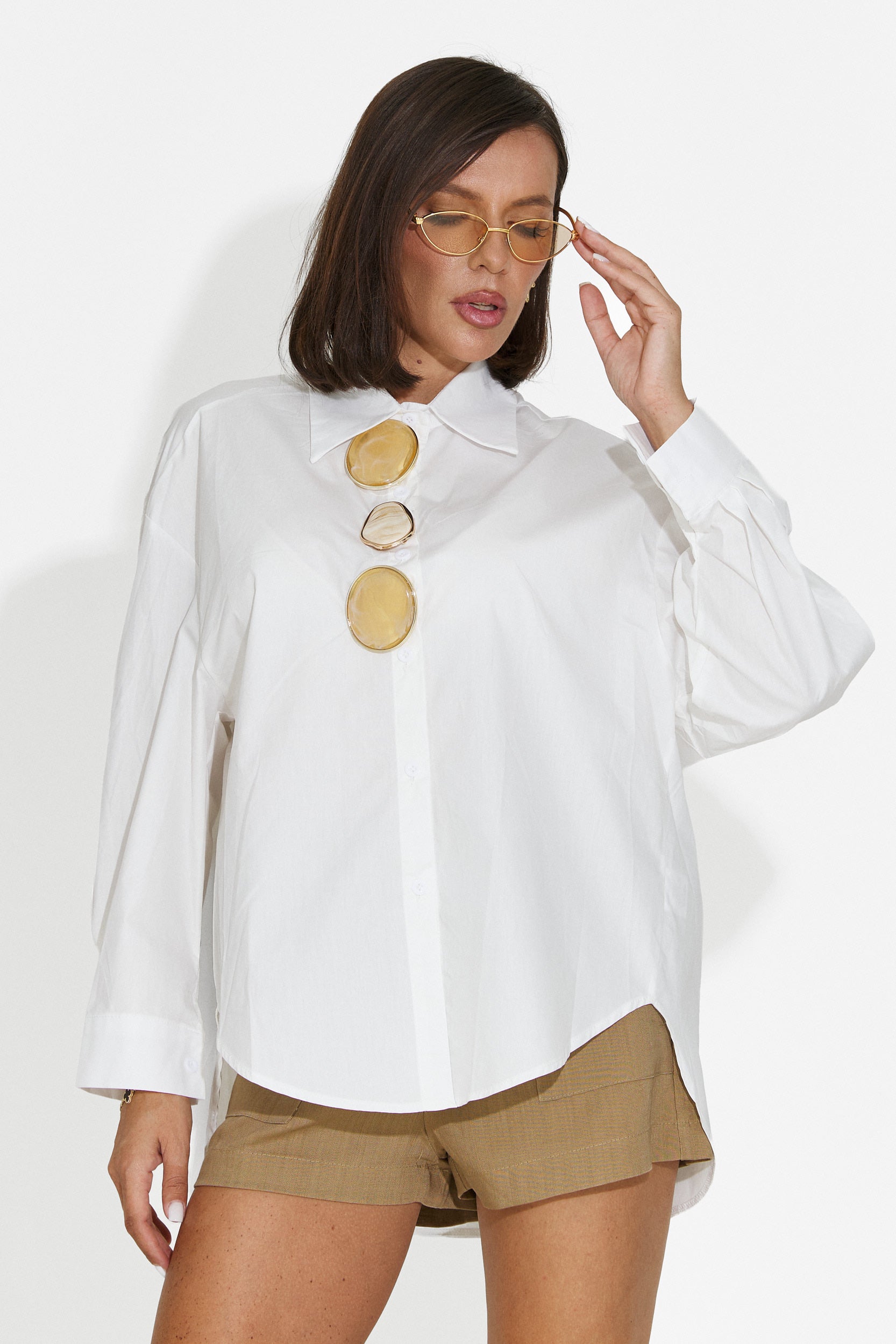 Camicia donna casual bianca Trusapy Bogas