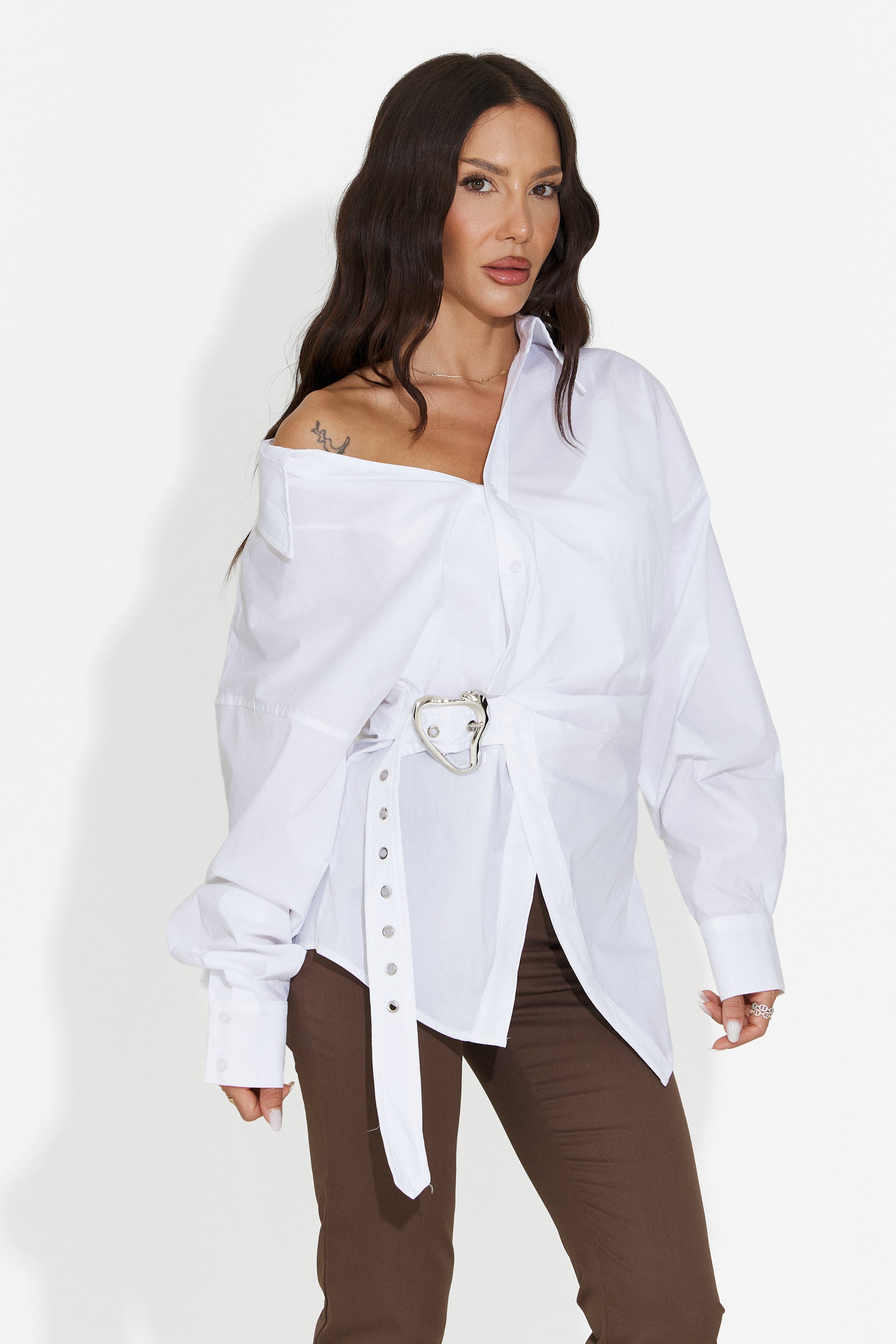Camicia donna casual bianca Zunaria Bogas