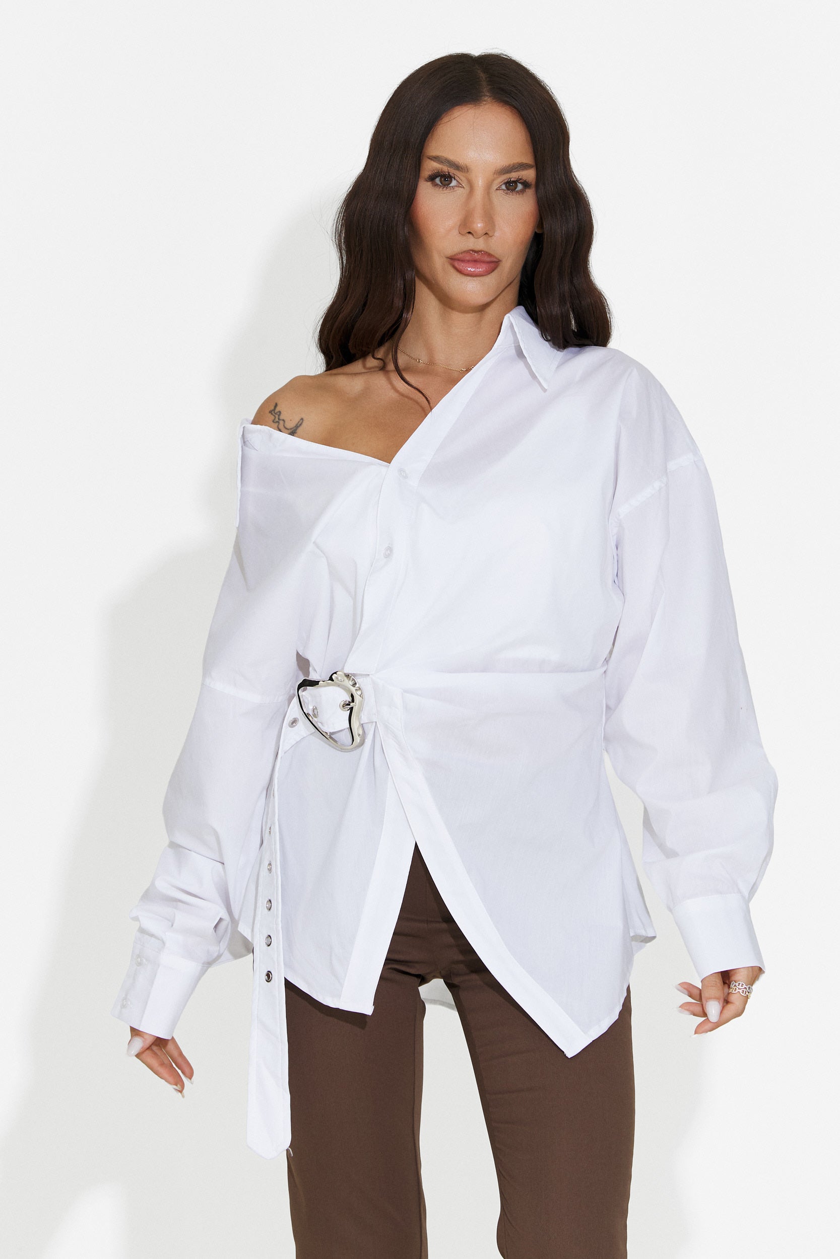 Camicia donna casual bianca Zunaria Bogas