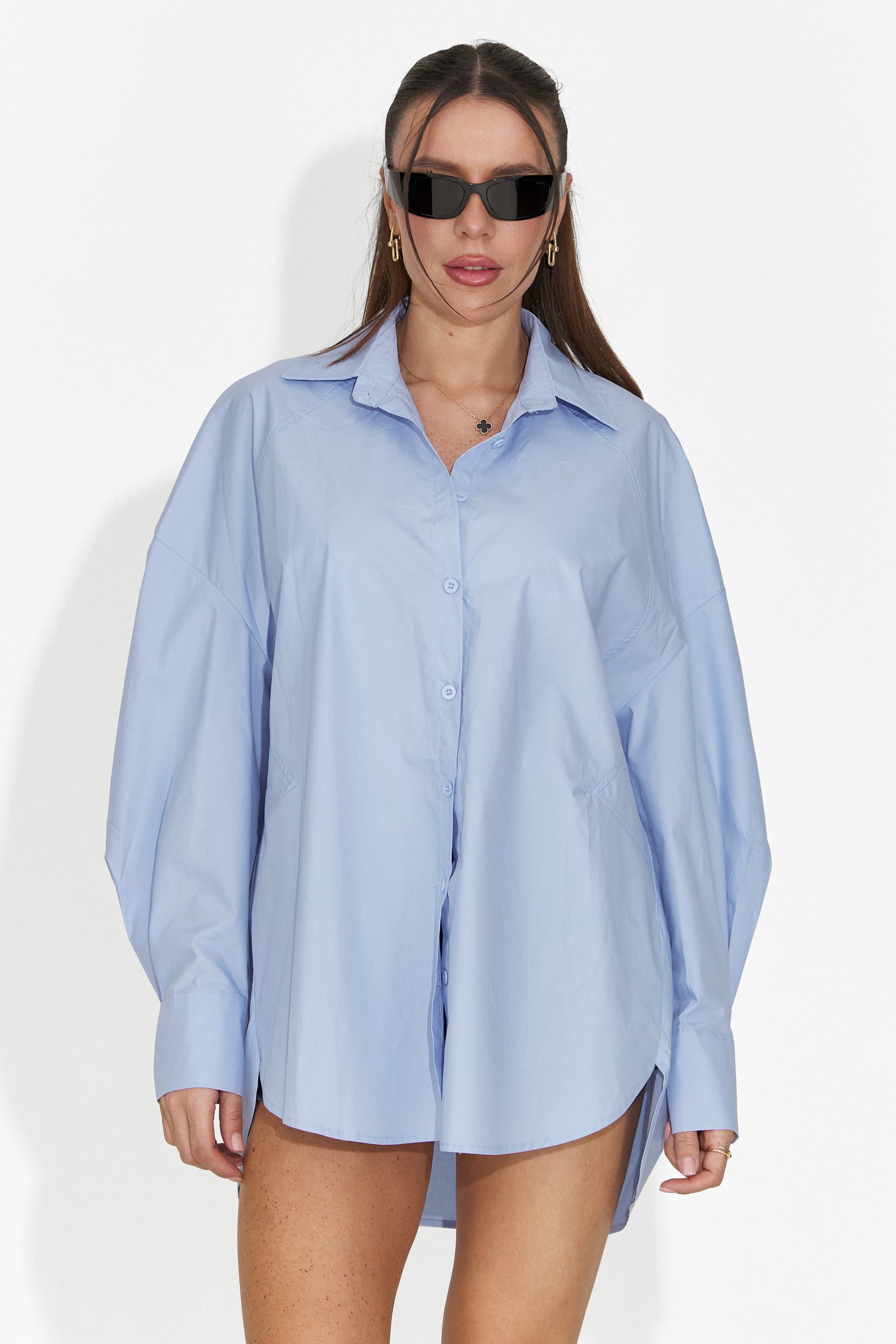 Camicia Casual Blu da Donna Abrienda Bogas