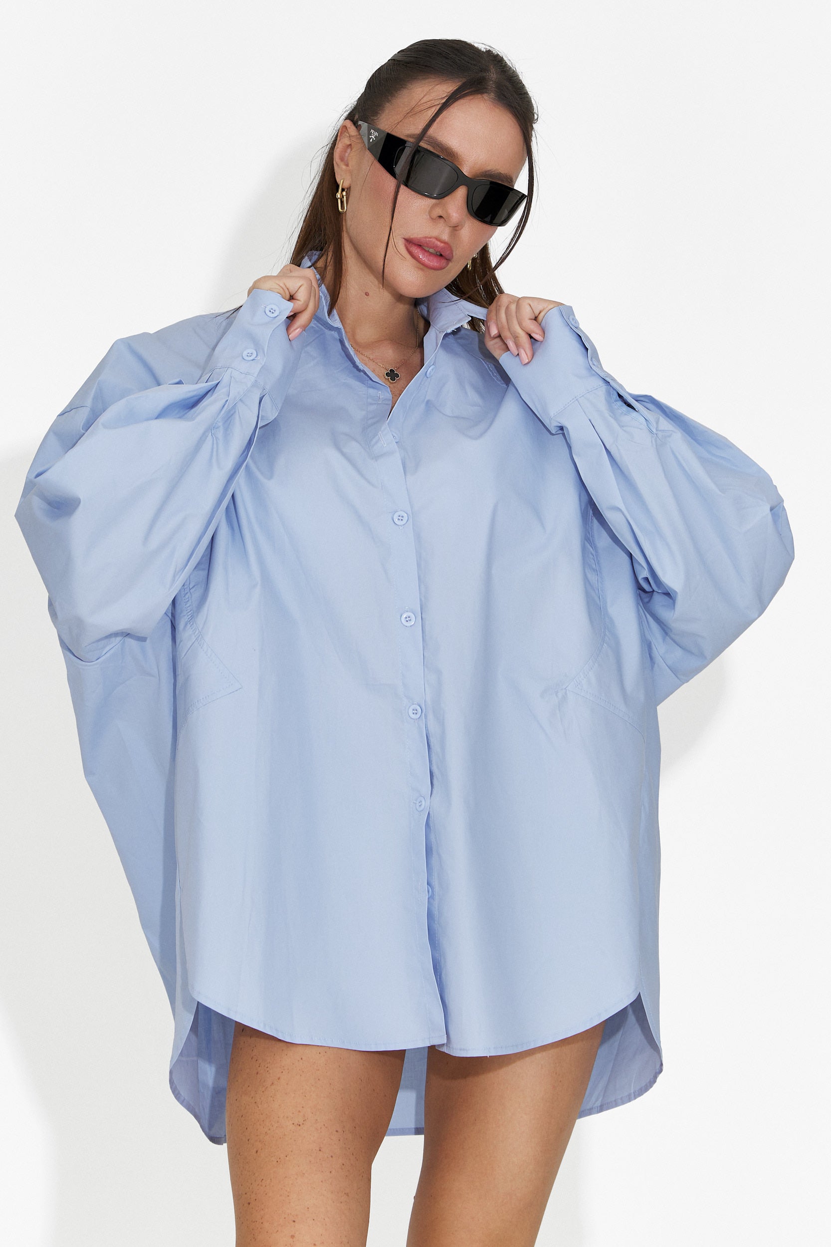 Camicia Casual Blu da Donna Abrienda Bogas